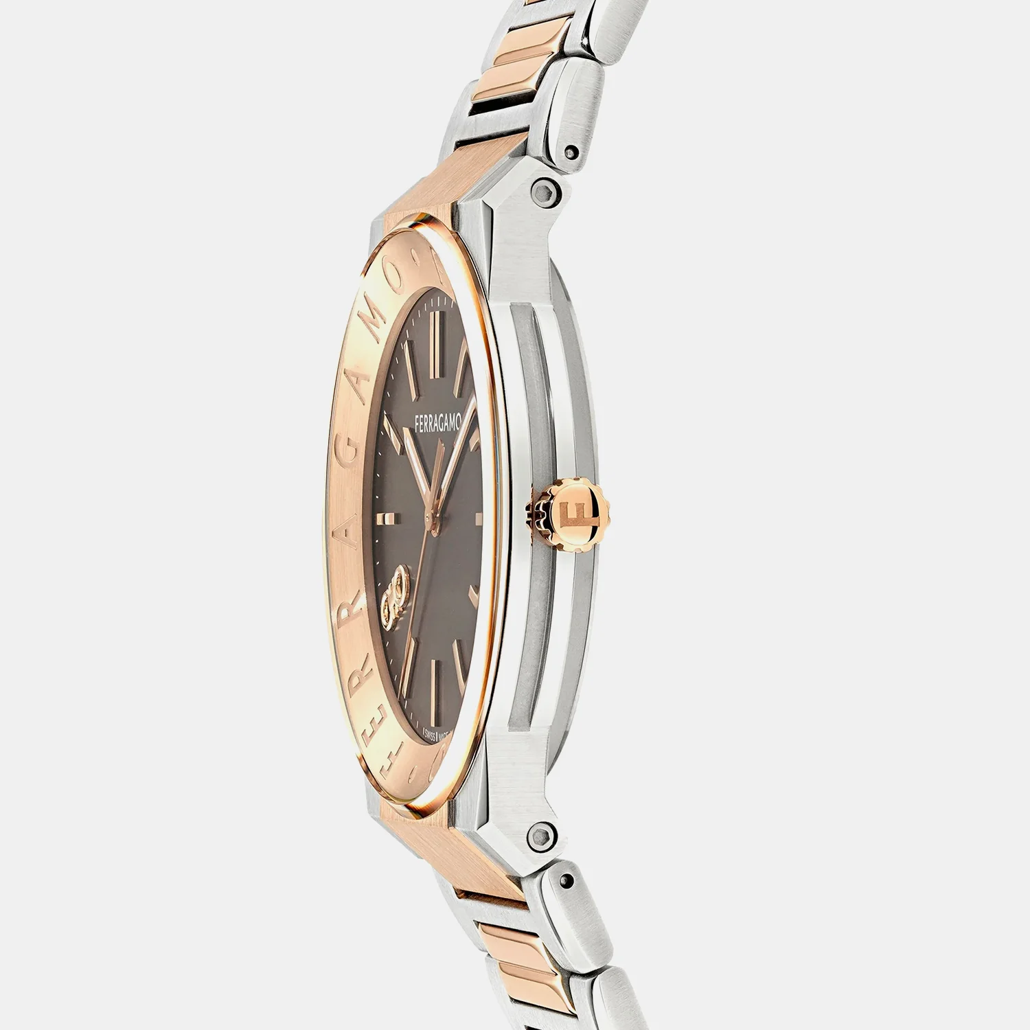 Men Quartz Brown Dial Analog Stainless Steel Watch SFNT00625 - Image 2