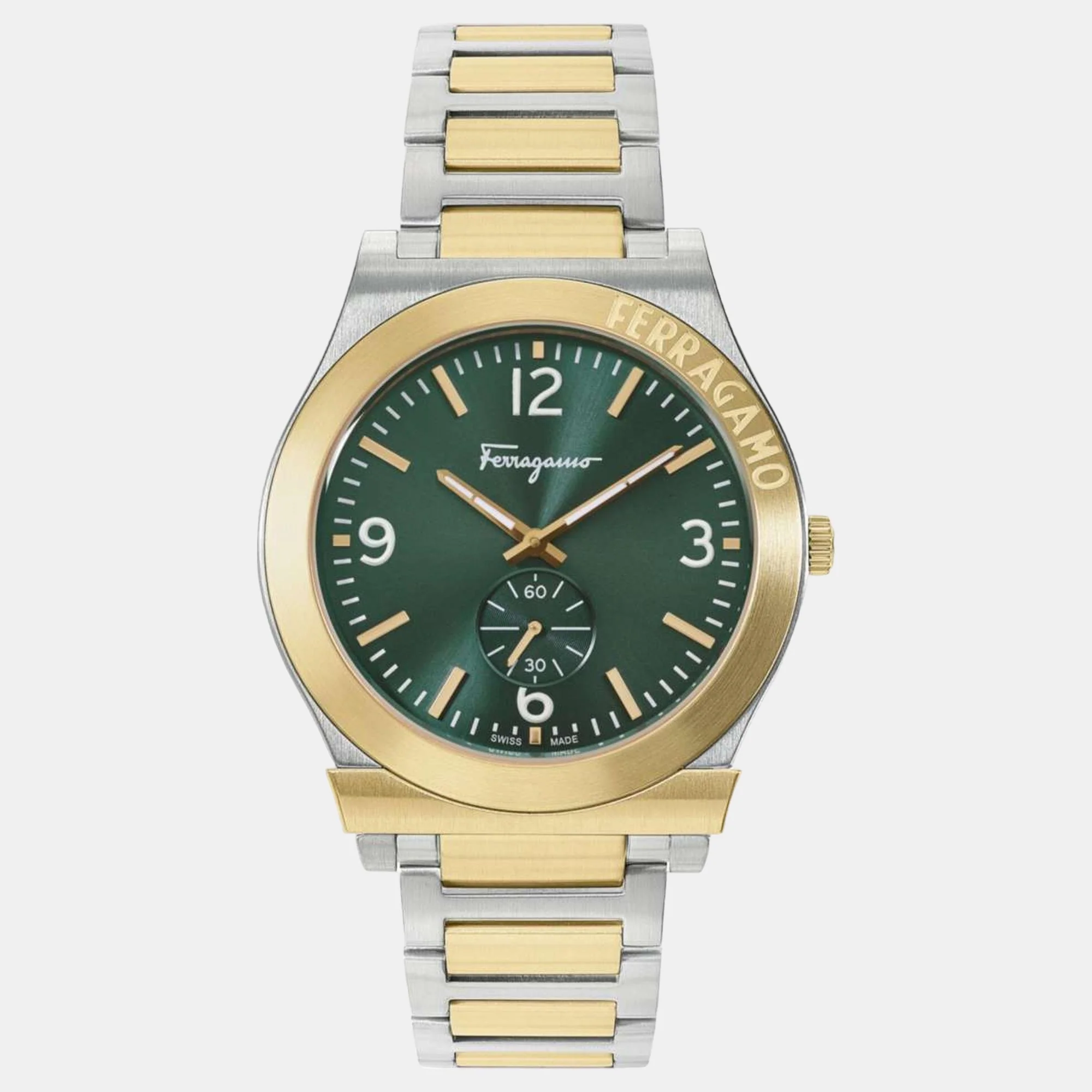 Men Quartz Green Dial Analog Stainless Steel Watch SFML00222 - Image 4
