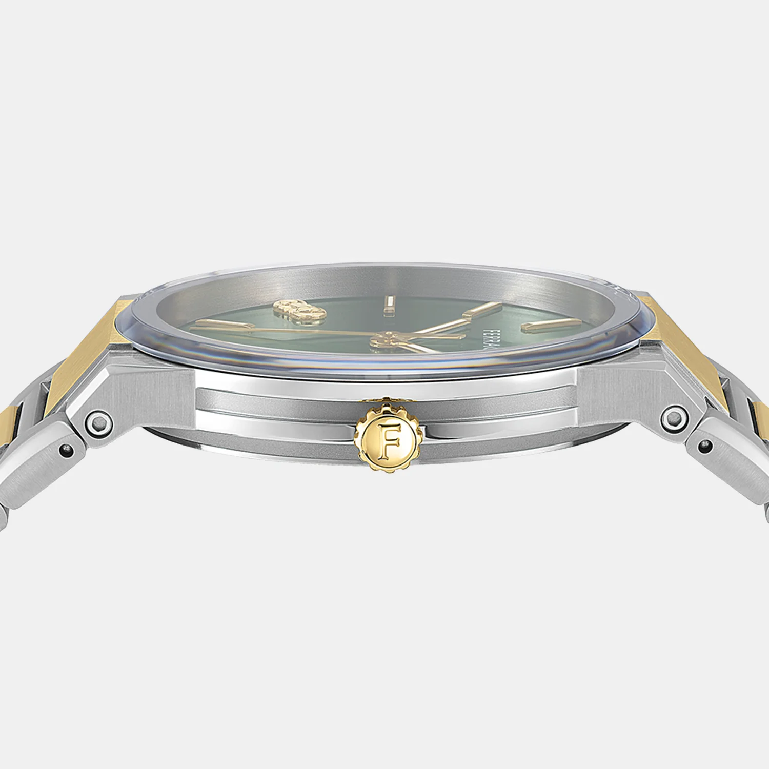 Men Quartz Green Dial Analog Stainless Steel Watch SFST00324 - Image 2