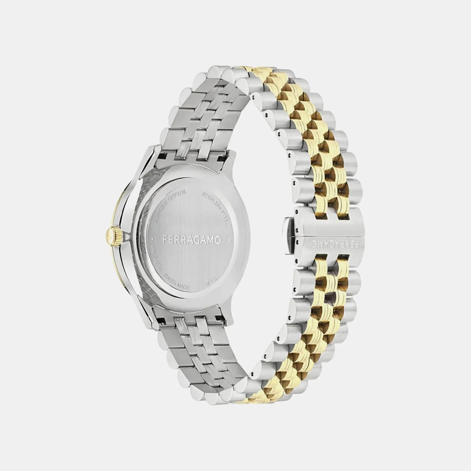 Men Quartz Green Dial Analog Stainless Steel Watch SFTB00424 - Image 3