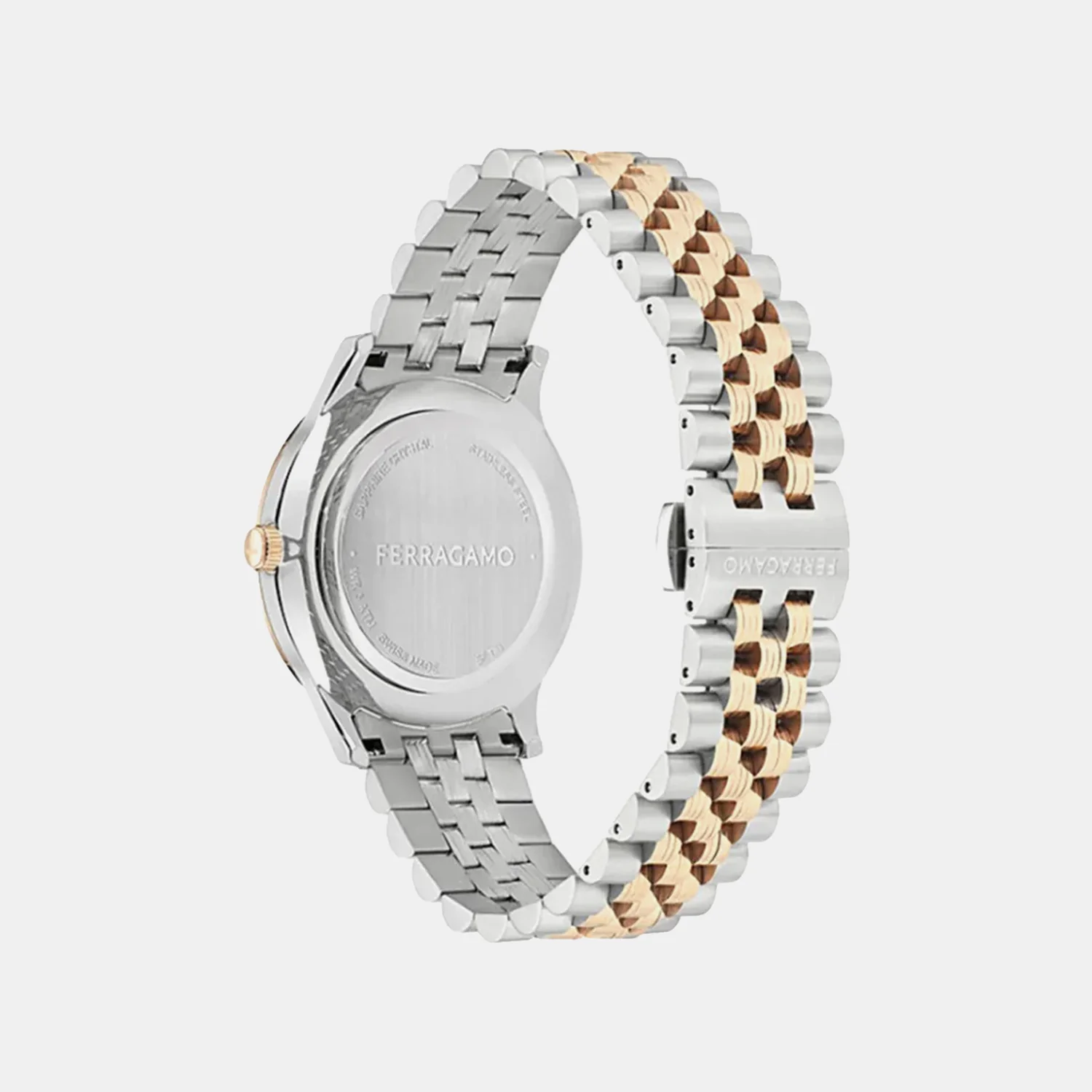 Men Quartz White & Silver Dial Analog Stainless Steel Watch SFTB00224 - Image 4