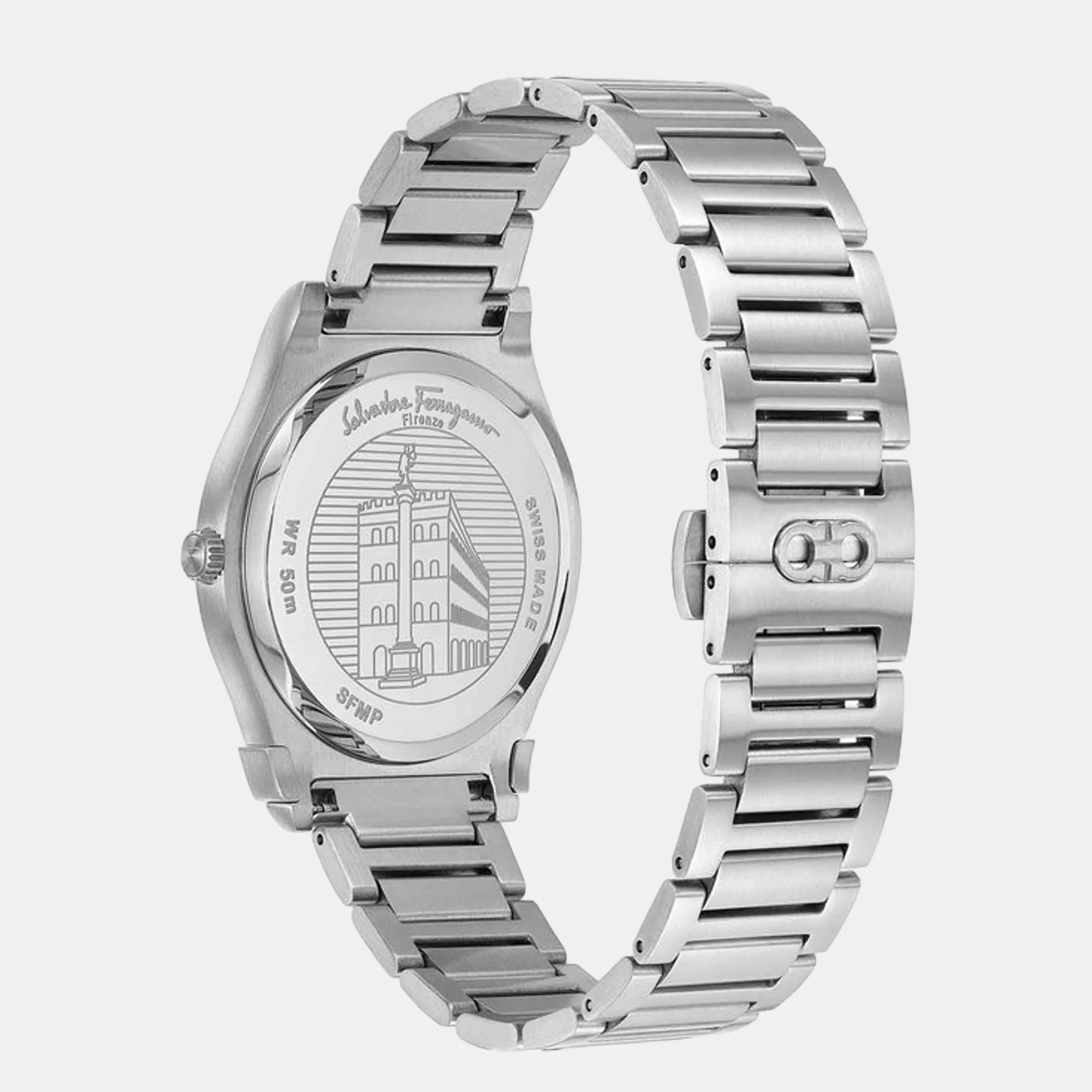 Mp-Gancini Gent Men Quartz Blue Dial Analog Stainless Steel Watch SFMP00322 - Image 3