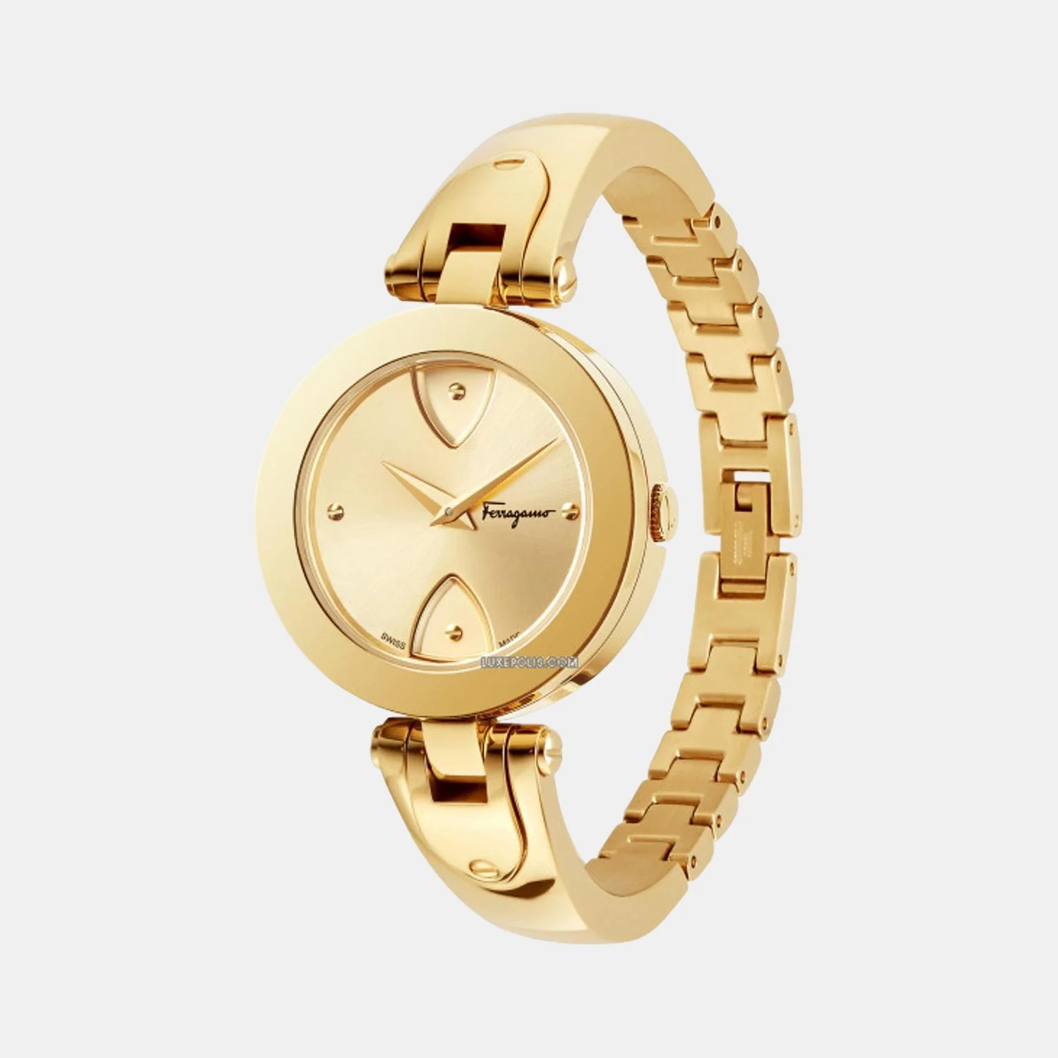Women Quartz Gold Dial Analog Stainless Steel Watch FIW060017 - Image 2