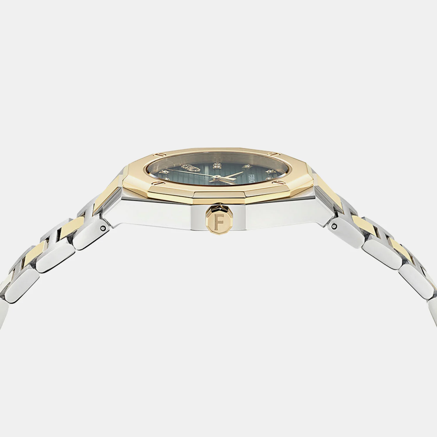 Women Quartz Green Dial Analog Stainless Steel Watch SF3T00125 - Image 3