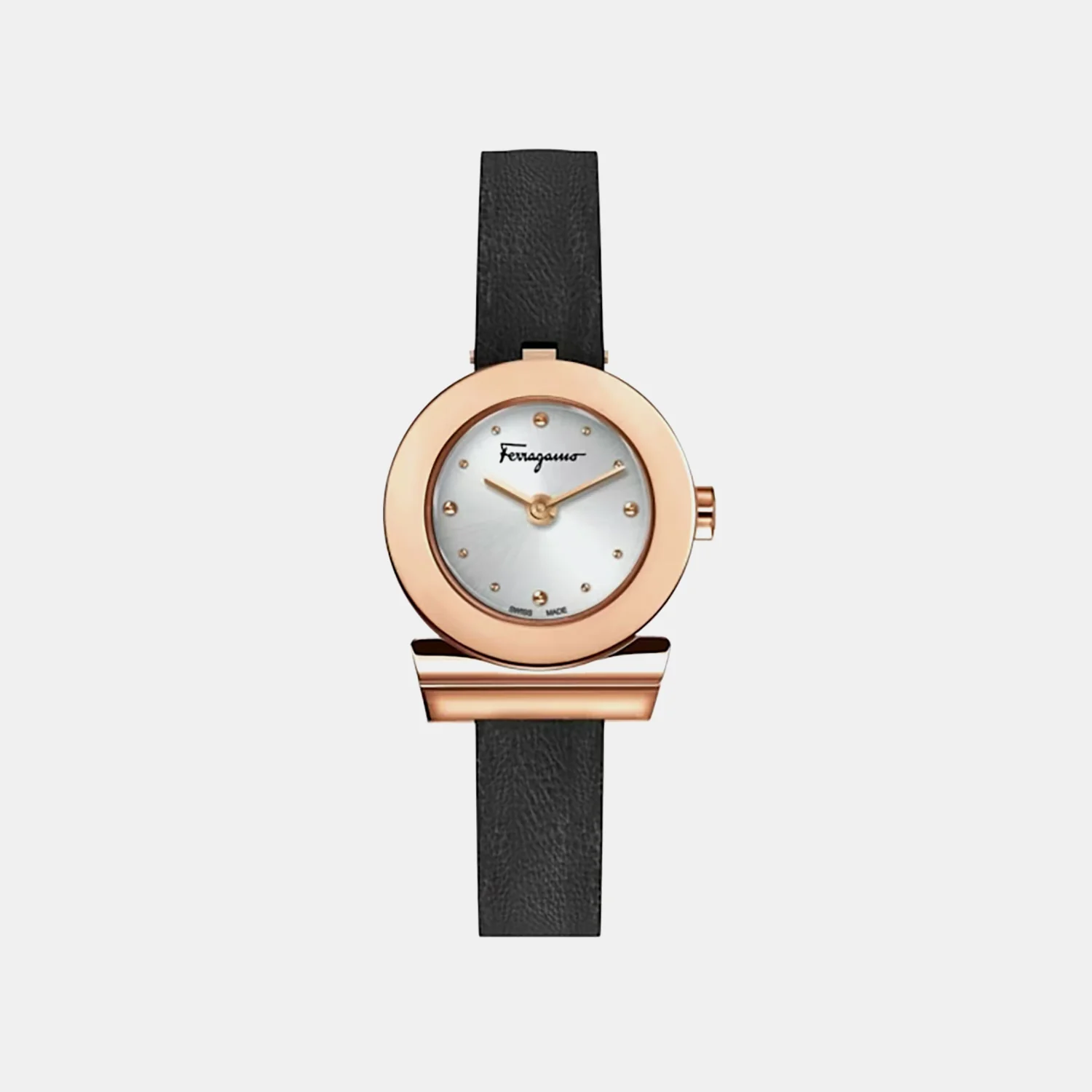 Women Quartz Silver White Dial Analog Calf Watch SFPD02024