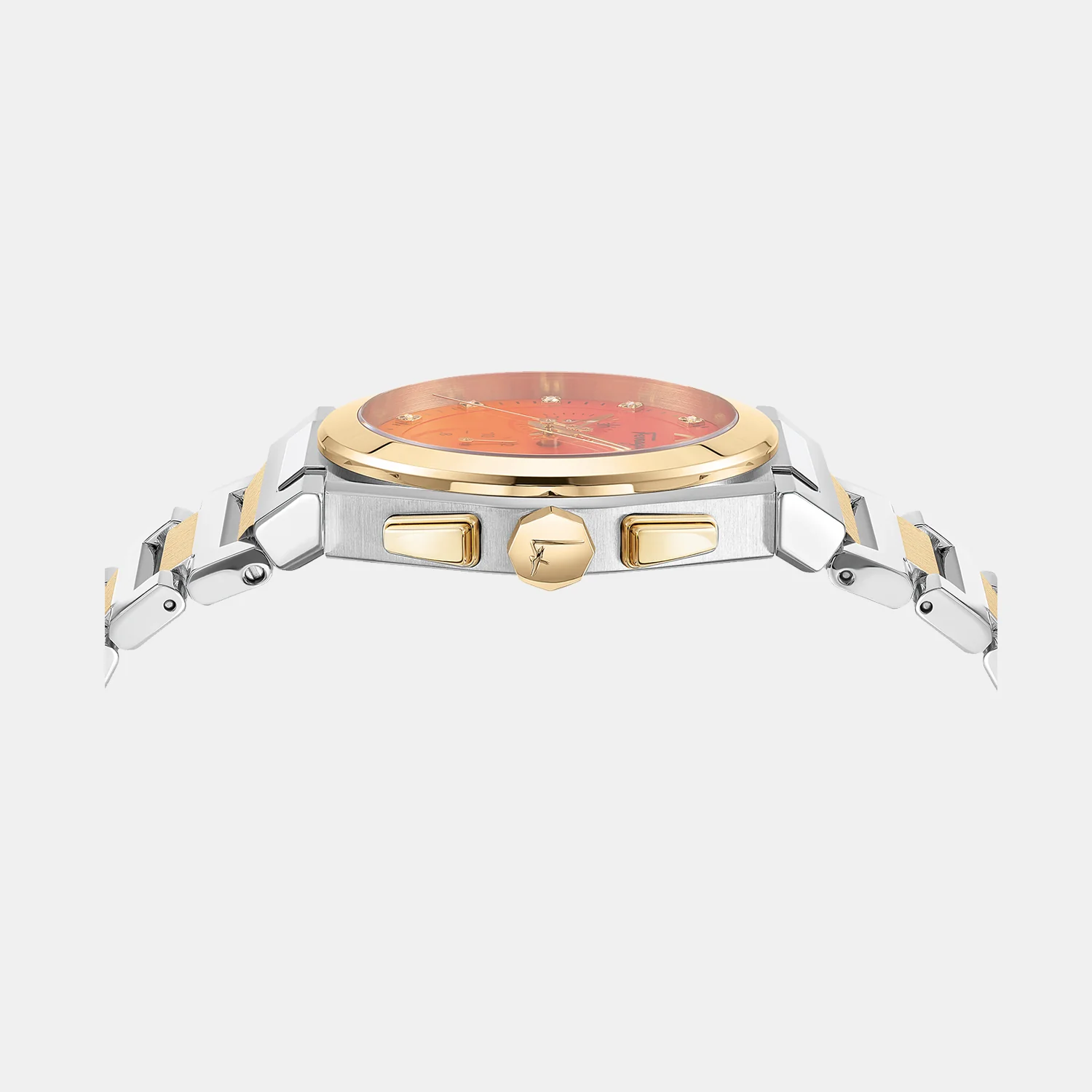 Women Quartz Two Tone Dial Chronograph Stainless Steel Watch SFKL00923 - Image 2