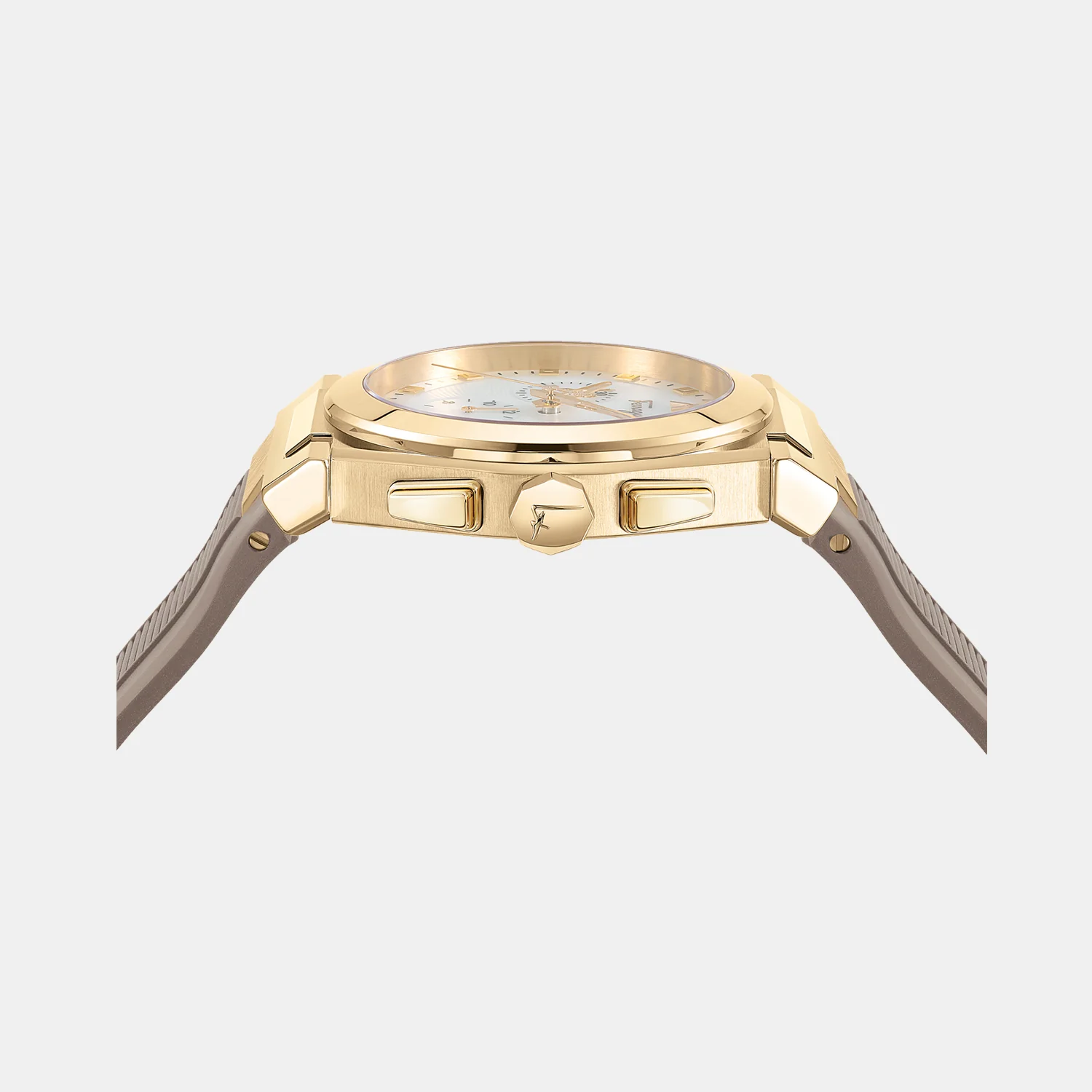 Women Quartz Mother Of Pearl Dial Chronograph Silicone Watch SFKL00123 - Image 2