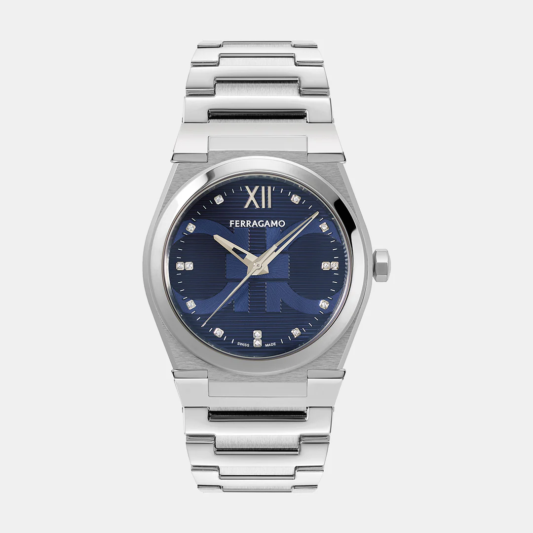 Yf-Vega 40Mm Men Quartz Blue Dial Analog Stainless Steel Watch SFYF01023