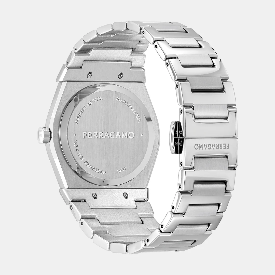 Yf-Vega 40Mm Men Quartz Blue Dial Analog Stainless Steel Watch SFYF01023 - Image 2