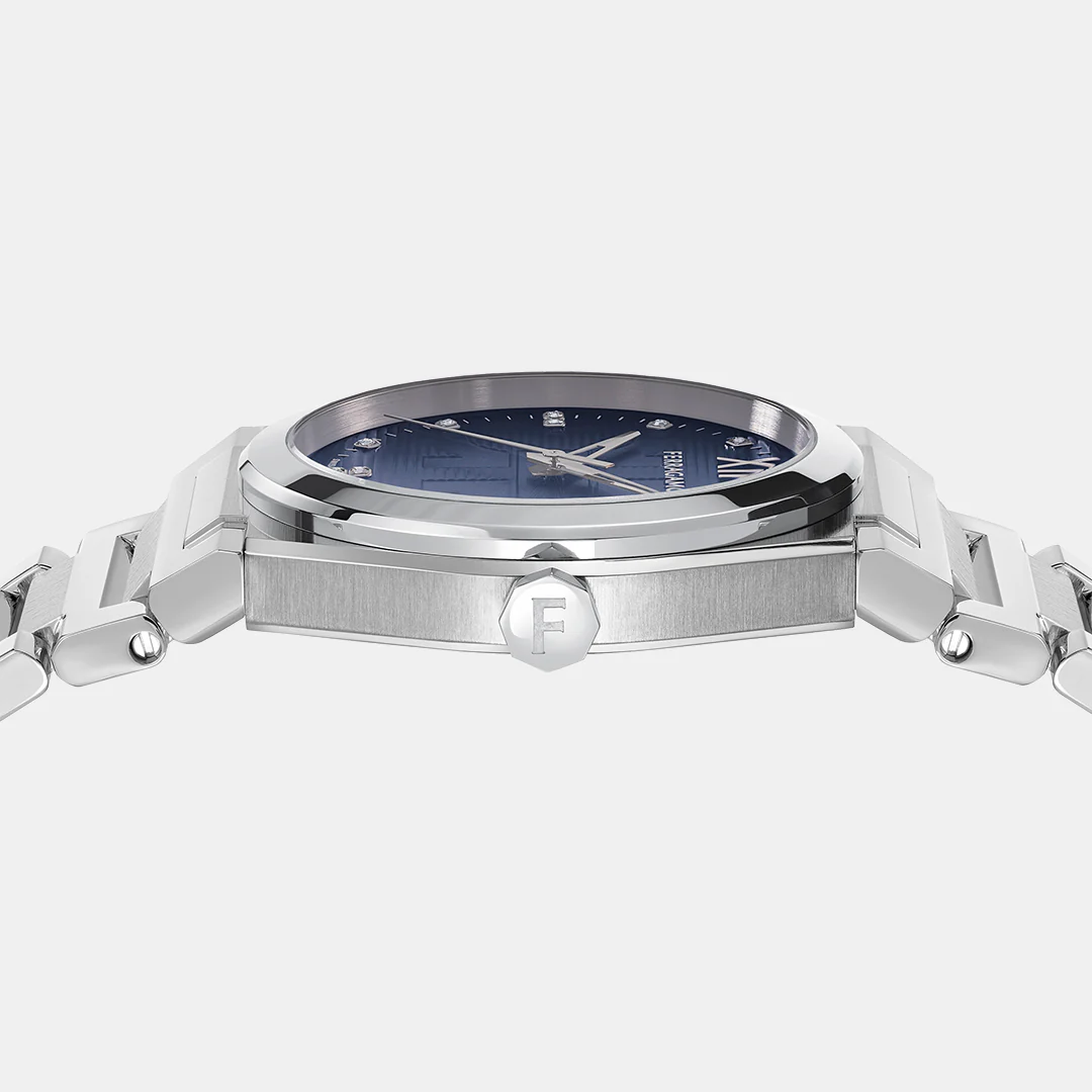 Yf-Vega 40Mm Men Quartz Blue Dial Analog Stainless Steel Watch SFYF01023 - Image 3