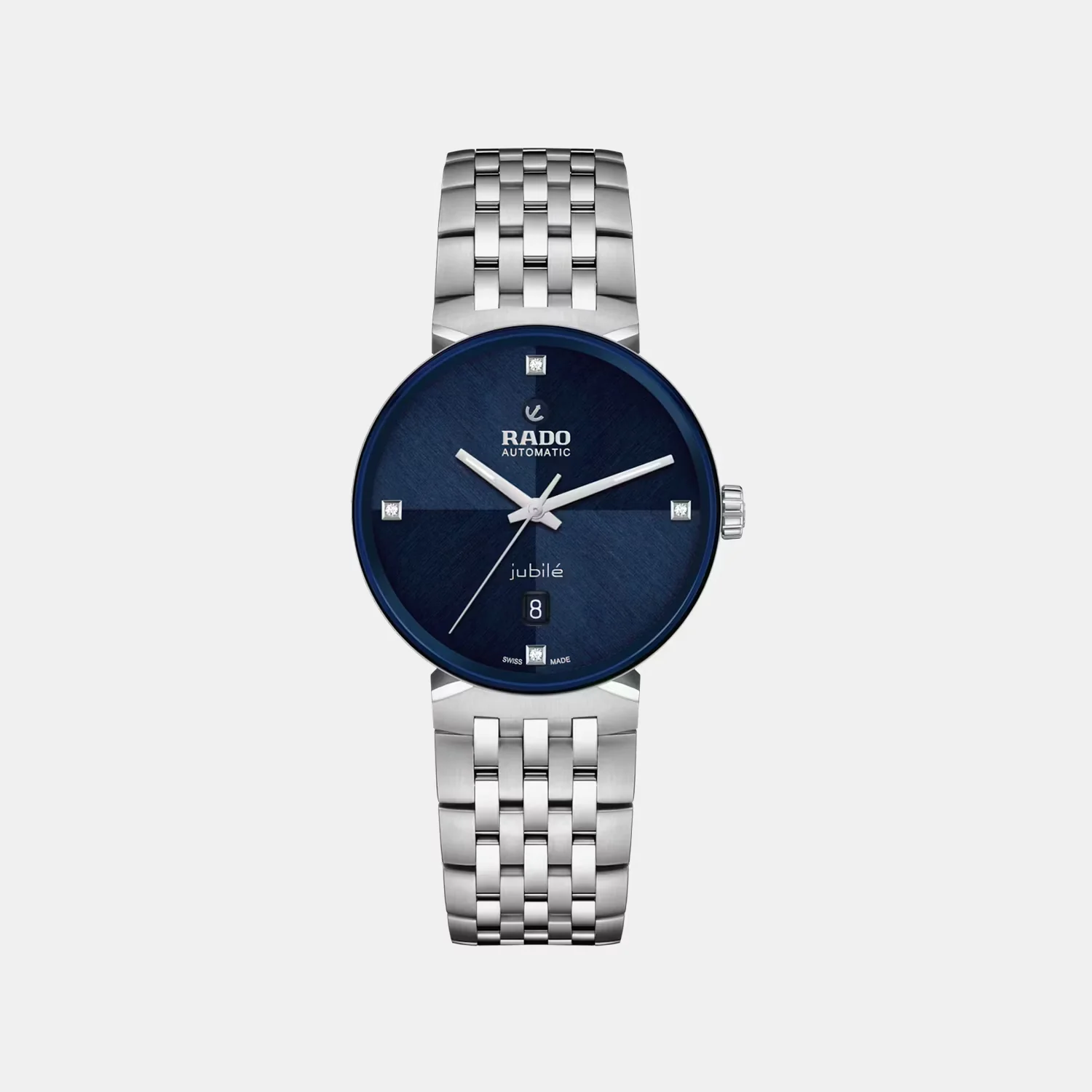 Florence Men Automatic Blue Dial Analog Stainless Steel Watch R48903733