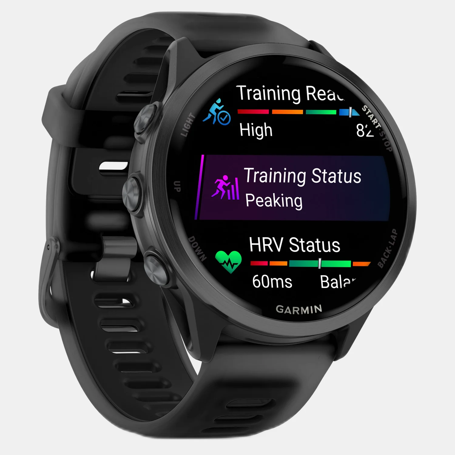 Forerunner 570 Unisex Black Dial Digital Silicone Watch 010-02971-00 - Image 3
