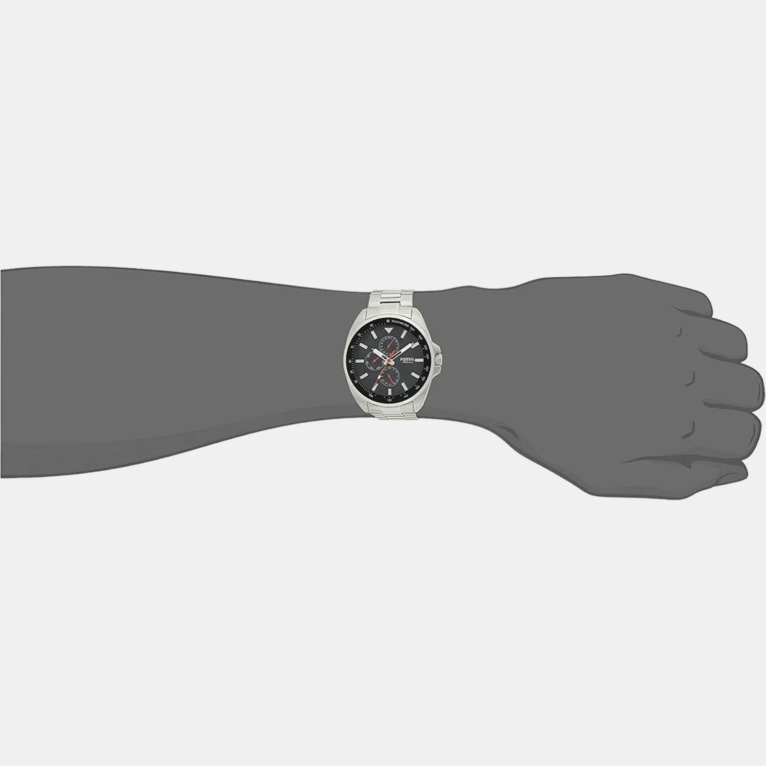 Autocross Men Quartz Black Dial Chronograph Stainless Steel Watch BQ2550 - Image 4