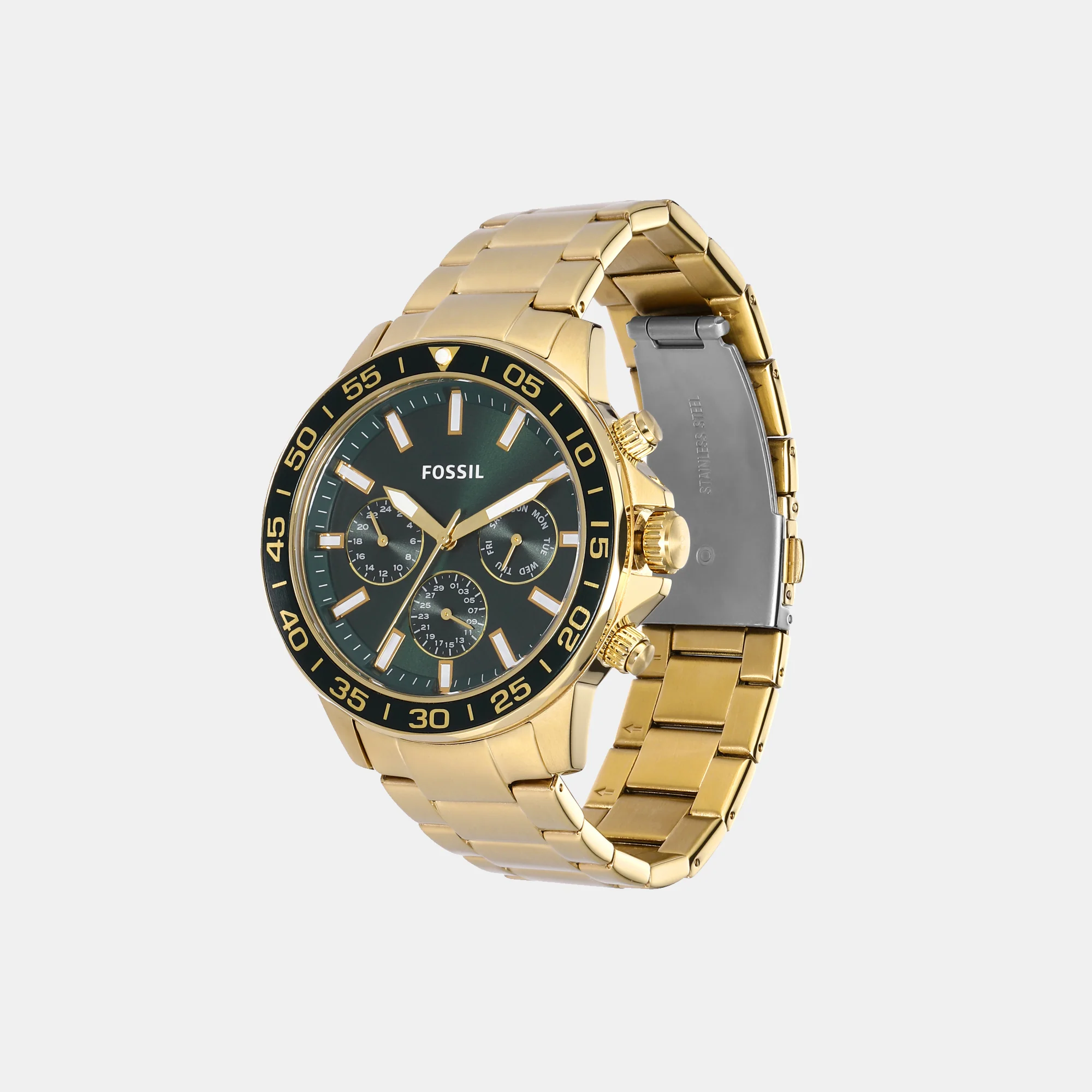 Bannon Couple Quartz Green Dial Multi-Function Stainless Steel Watch BQ2754SET - Image 3