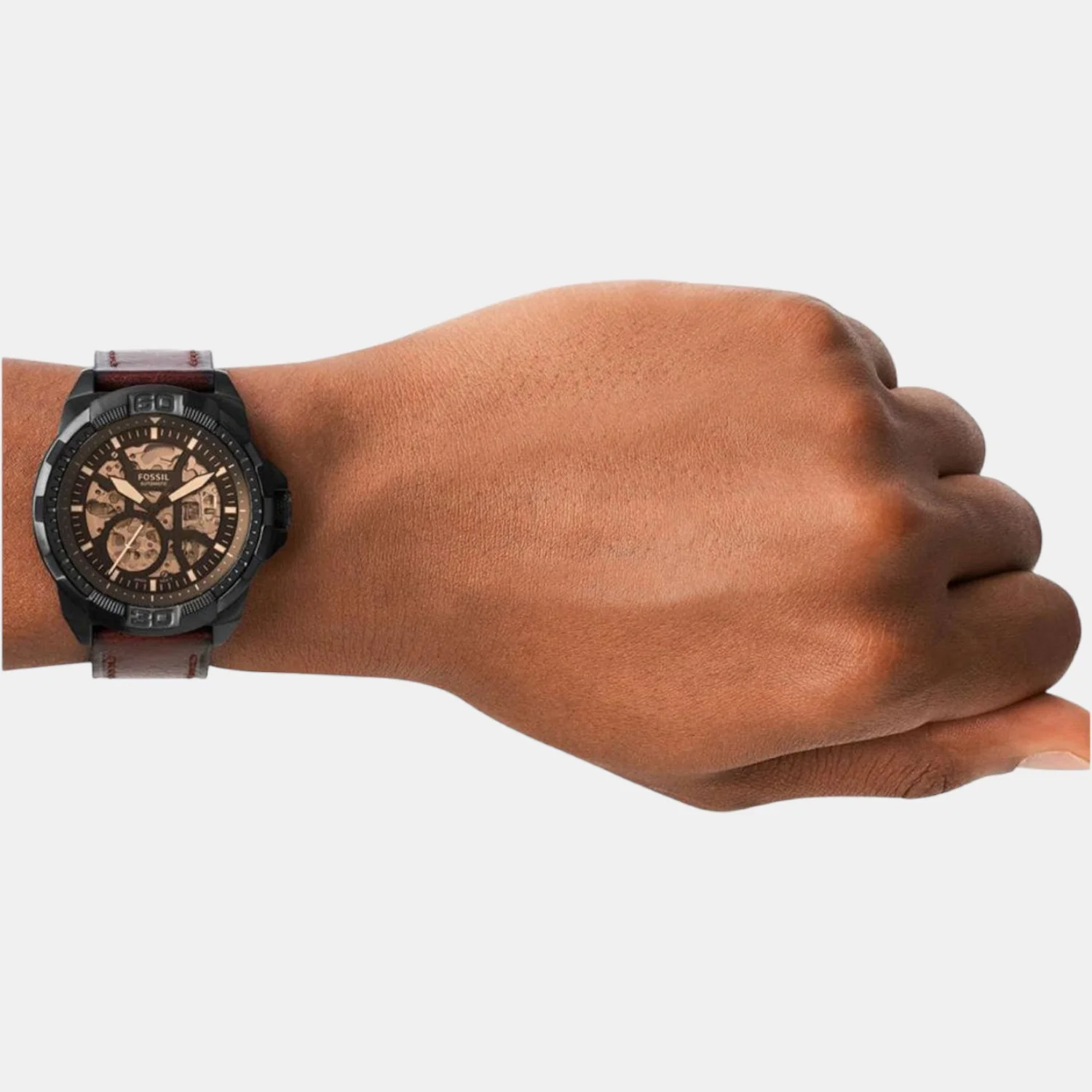Bronson Men Automatic Black Dial Analog Leather Watch ME3219 - Image 8