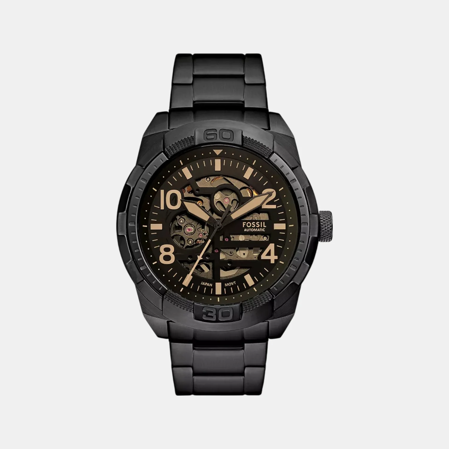 Bronson Men Automatic Black Dial Analog Stainless Steel Watch ME3256