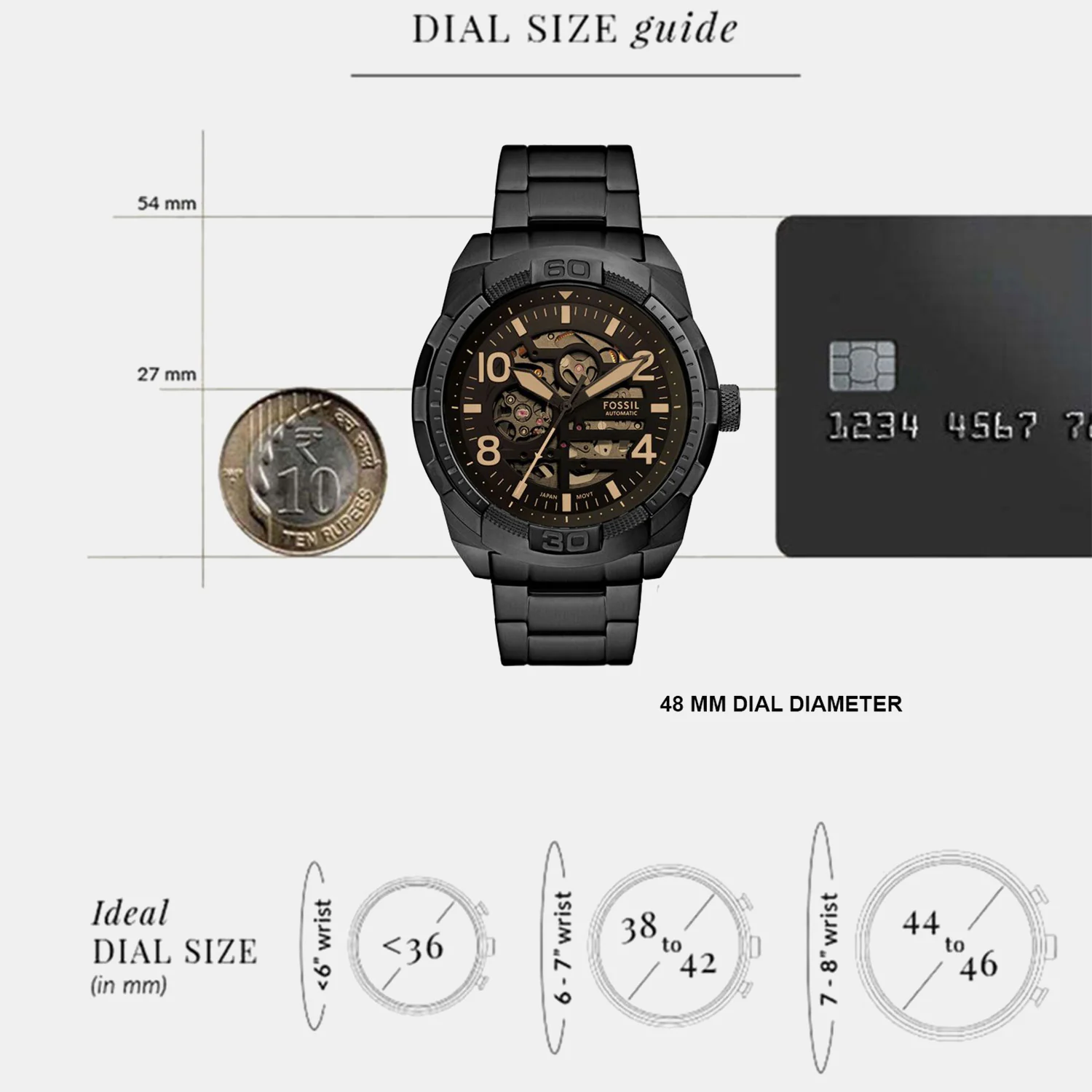 Bronson Men Automatic Black Dial Analog Stainless Steel Watch ME3256 - Image 5