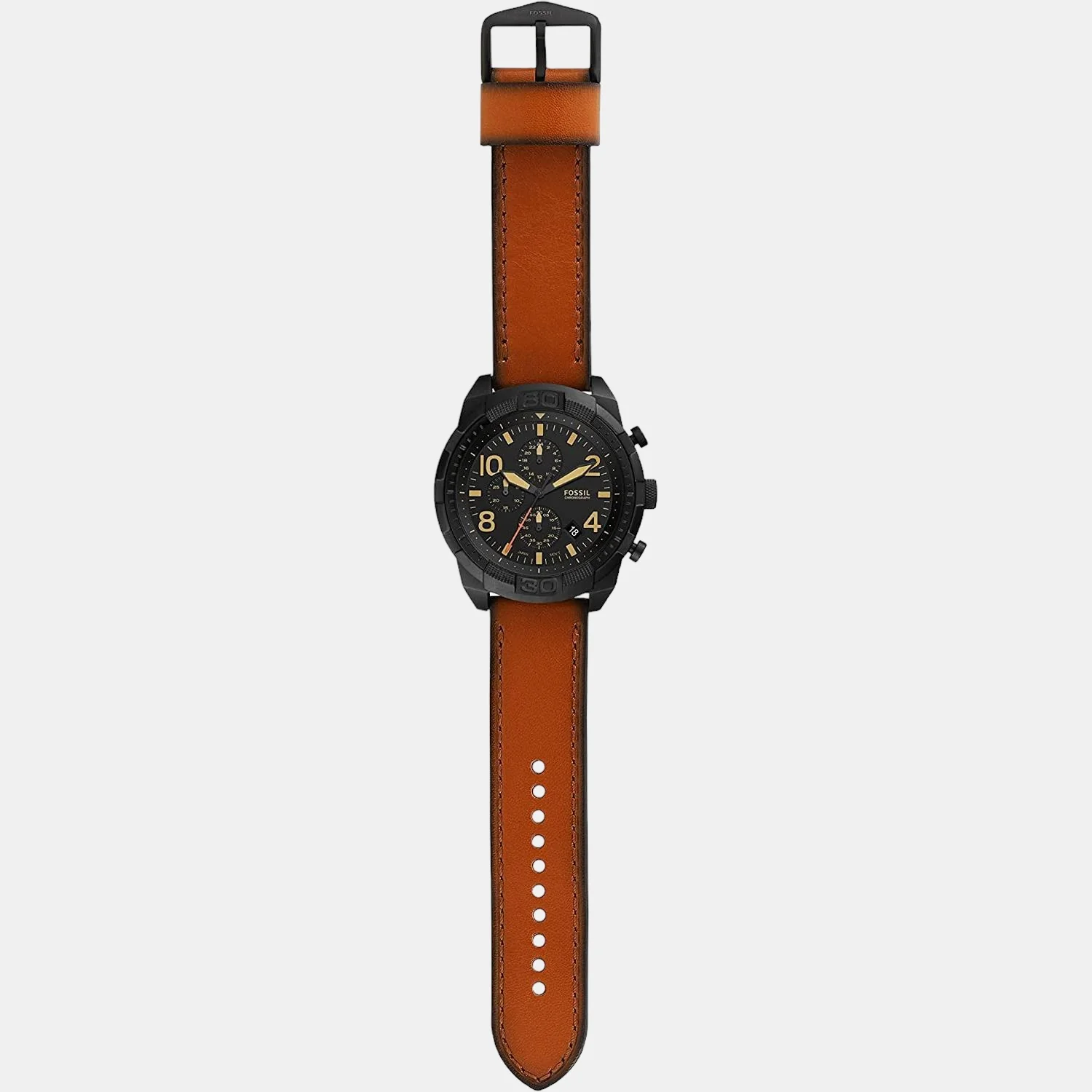 Bronson Men Quartz Black Dial Chronograph Leather Watch FS5714 - Image 4