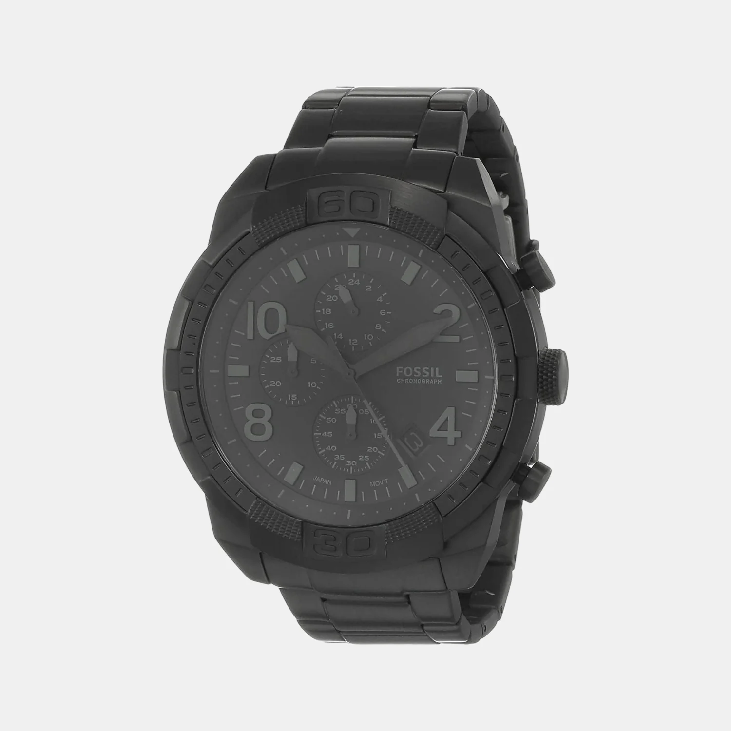 Bronson Men Quartz Black Dial Chronograph Stainless Steel Watch FS5712