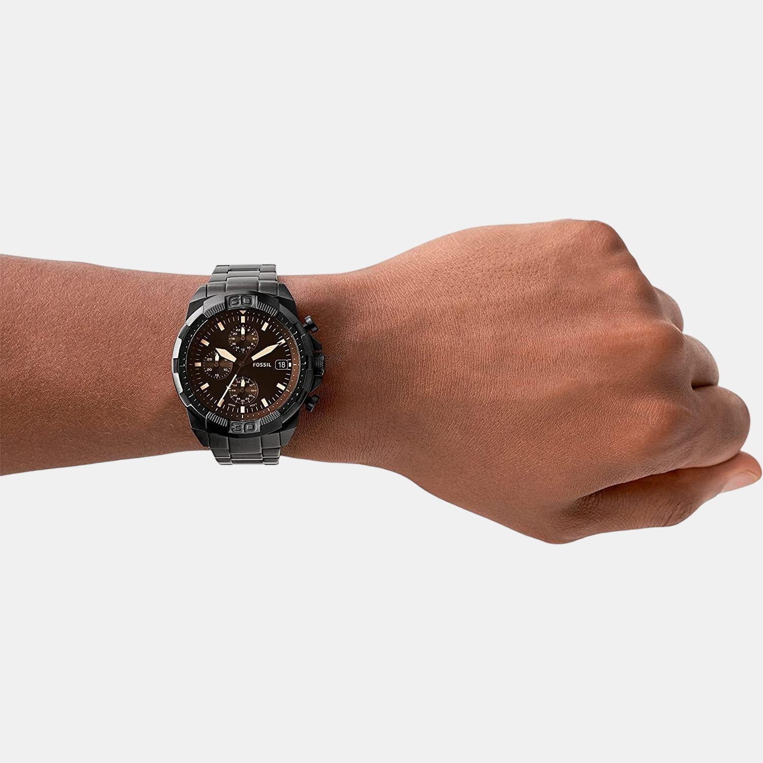 Bronson Men Quartz Black Dial Chronograph Stainless Steel Watch FS5851 - Image 4