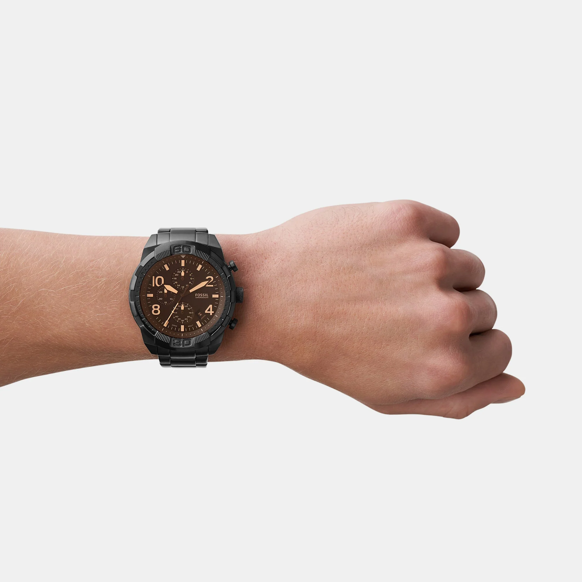 Bronson Men Quartz Black Dial Chronograph Stainless Steel Watch FS5876 - Image 4