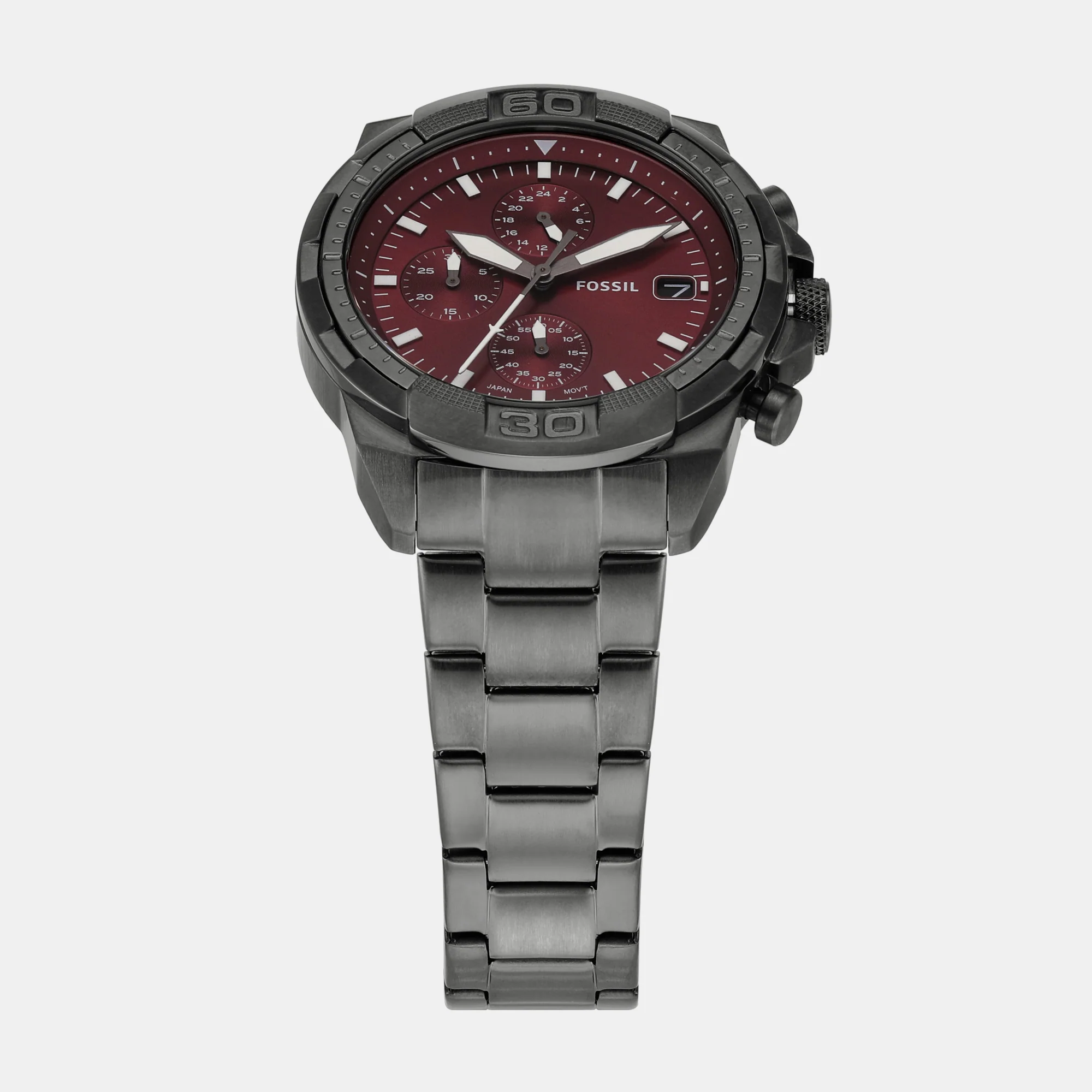 Bronson Men Quartz Smoke Dial Chronograph Stainless Steel Watch FS6017 - Image 2