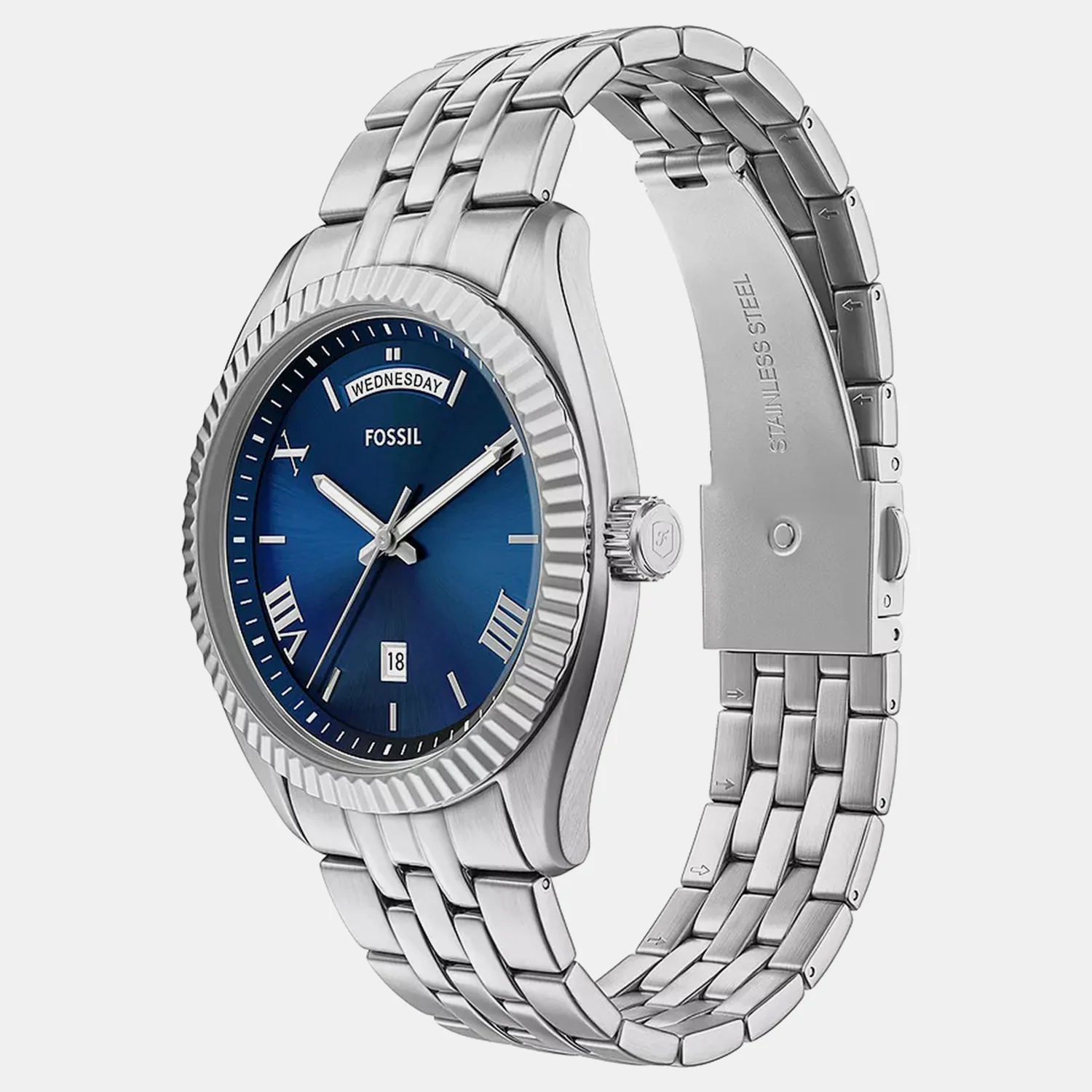Campbell Men Quartz Blue Dial Analog Stainless Steel Watch FS6140 - Image 3