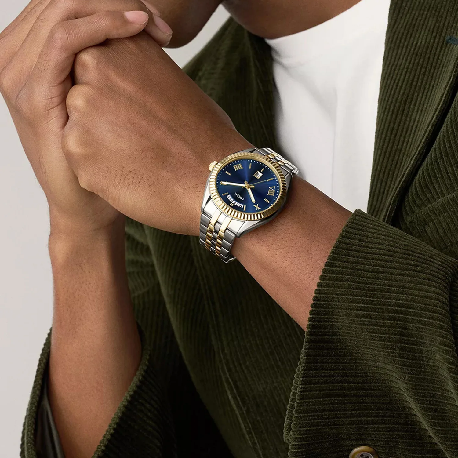 Campbell Men Quartz Blue Dial Analog Stainless Steel Watch FS6141 - Image 8