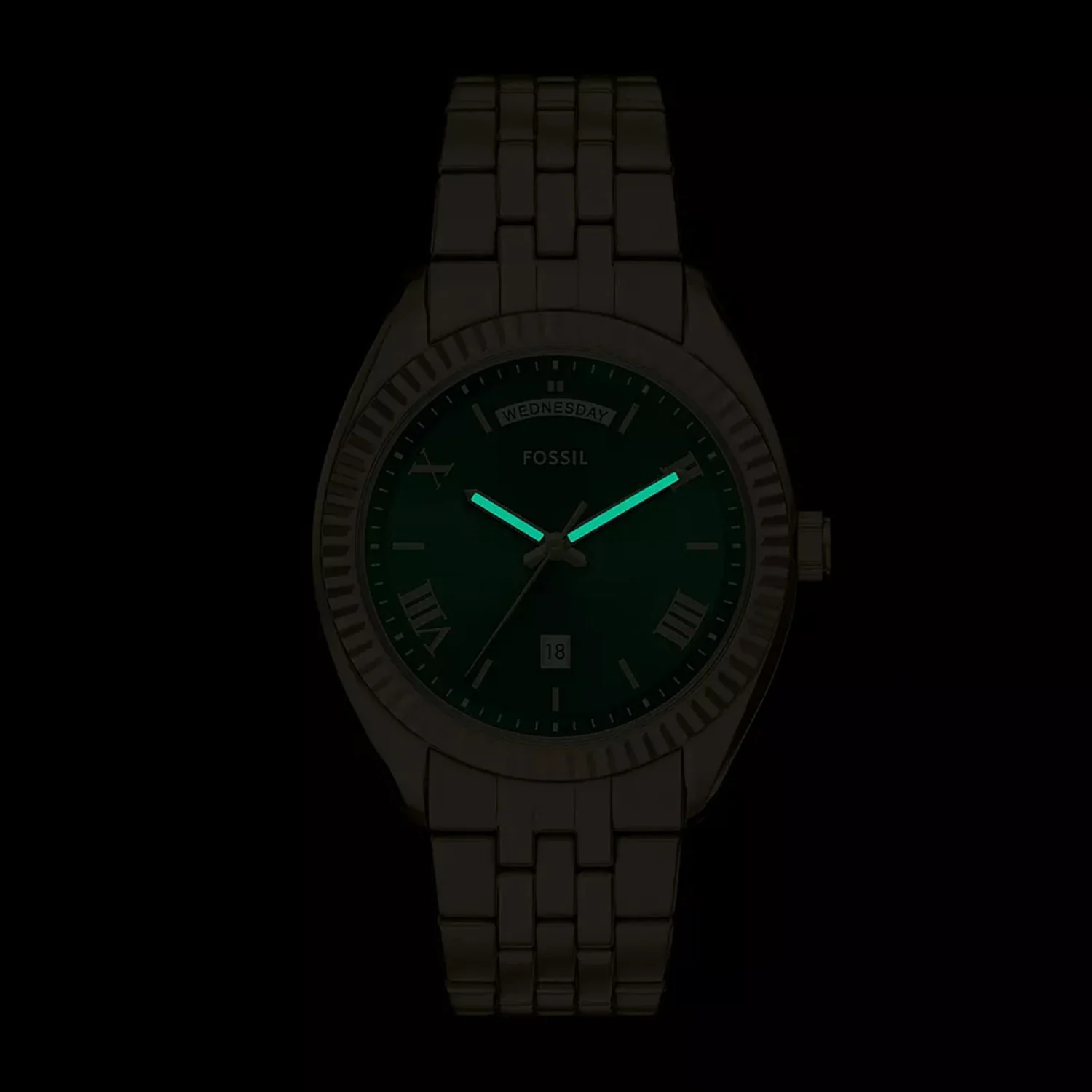 Campbell Men Quartz Green Dial Analog Stainless Steel Watch FS6142 - Image 7