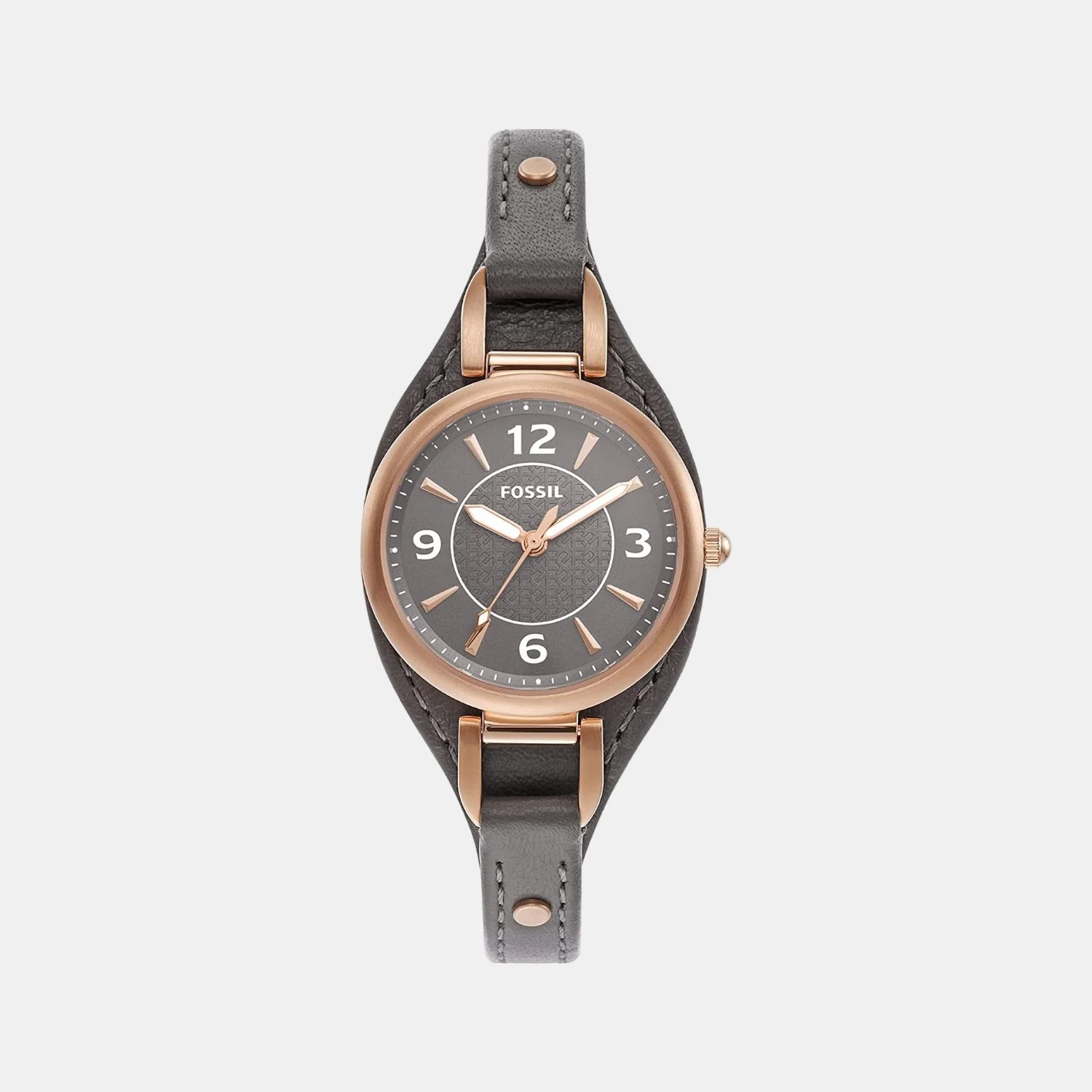 Carlie Women Quartz Rose Gold Dial Analog Leather Watch ES5212