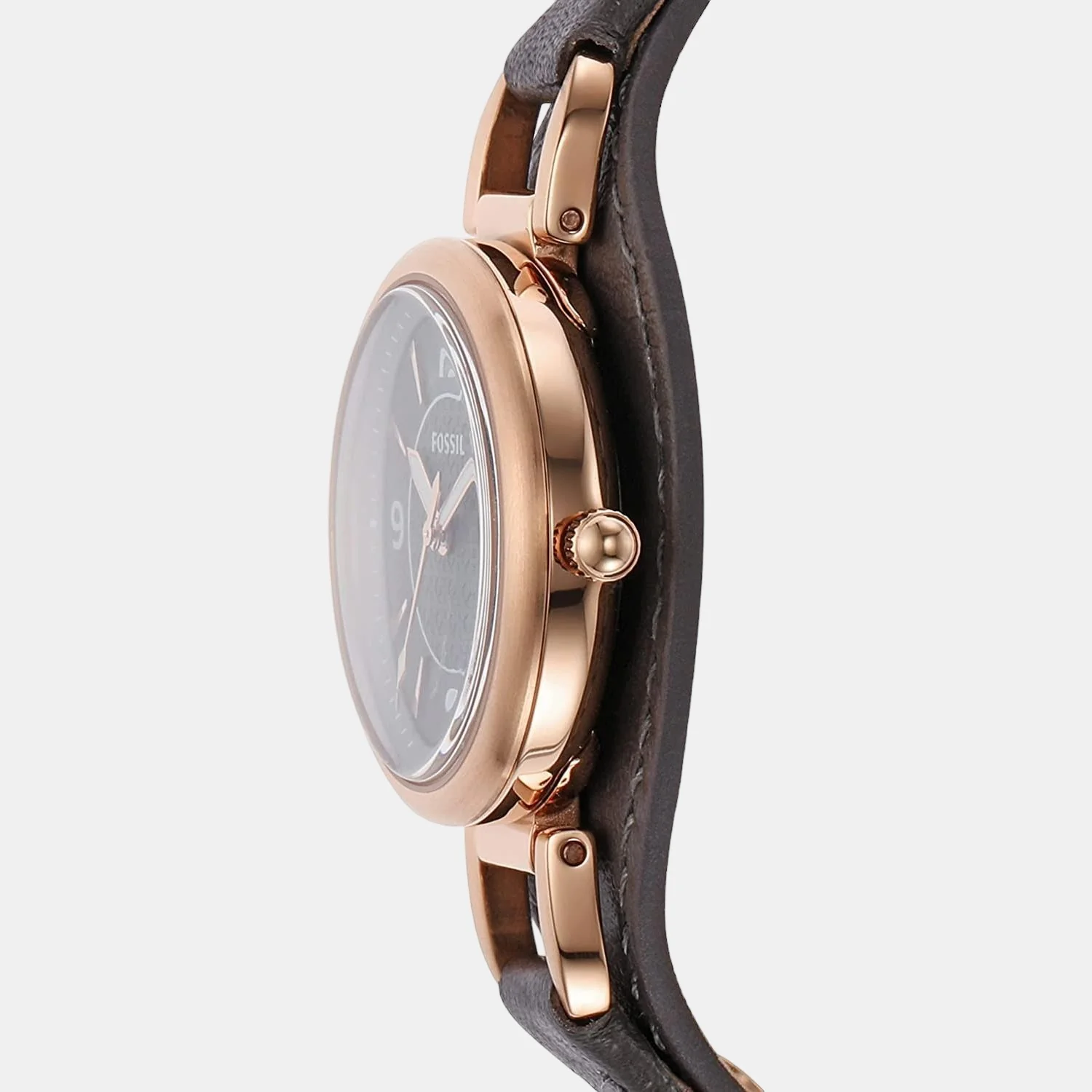 Carlie Women Quartz Rose Gold Dial Analog Leather Watch ES5212 - Image 2
