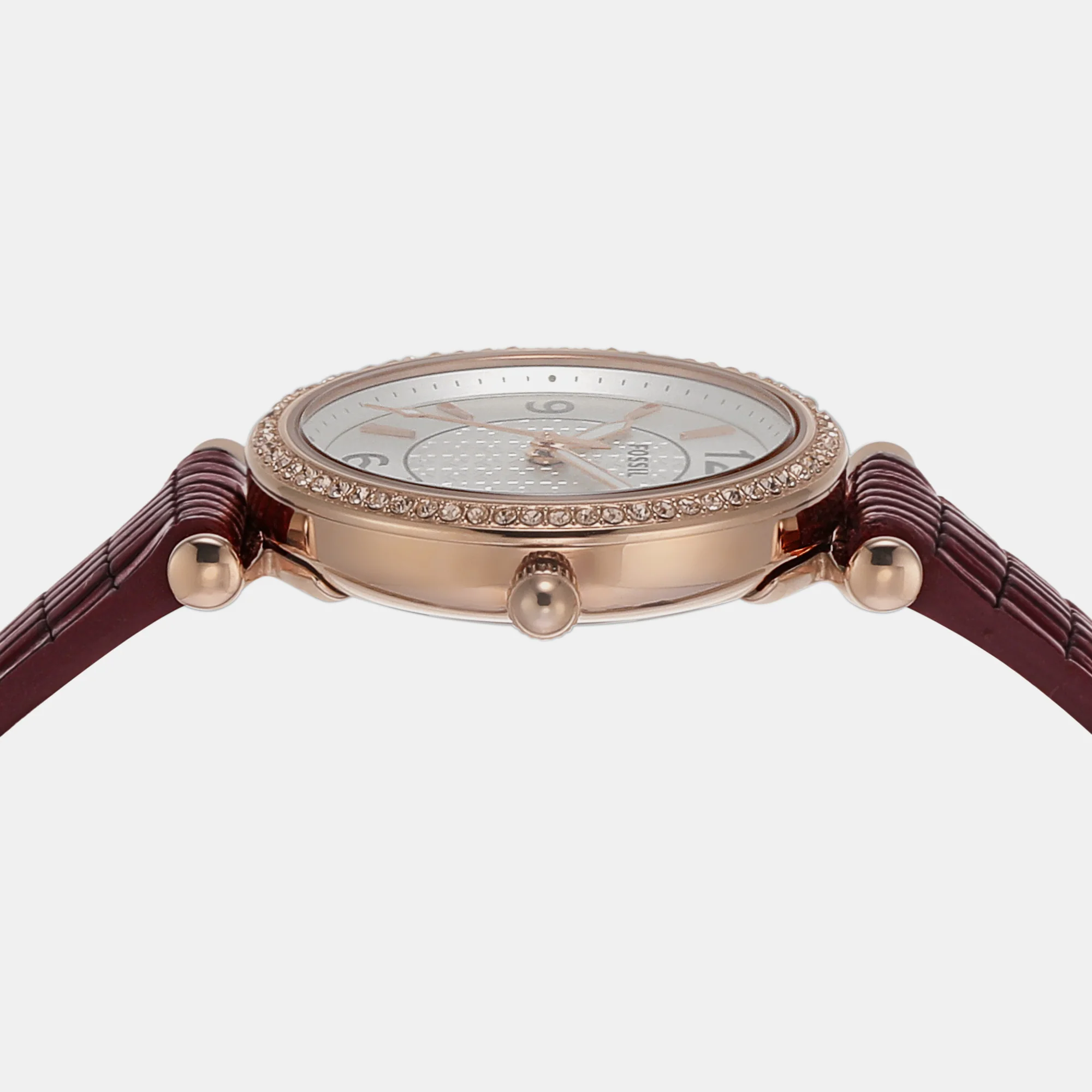 Carlie Women Quartz Rose Gold Dial Analog Leather Watch ES5296 - Image 4