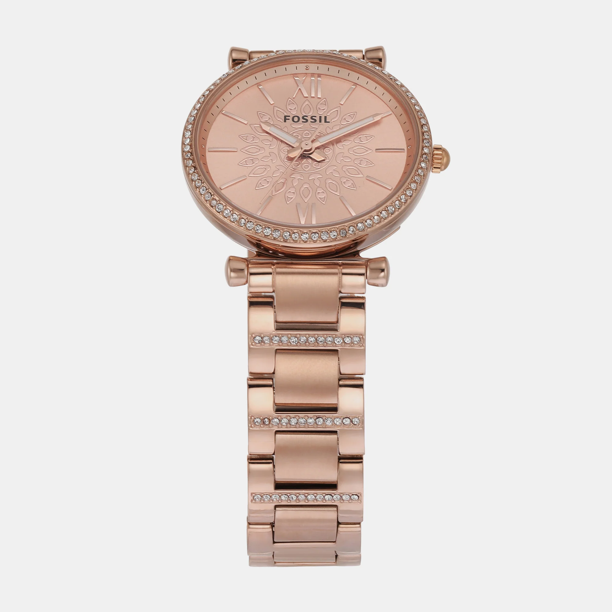 Carlie Women Quartz Rose Gold Dial Analog Stainless Steel Watch ES5317 - Image 2