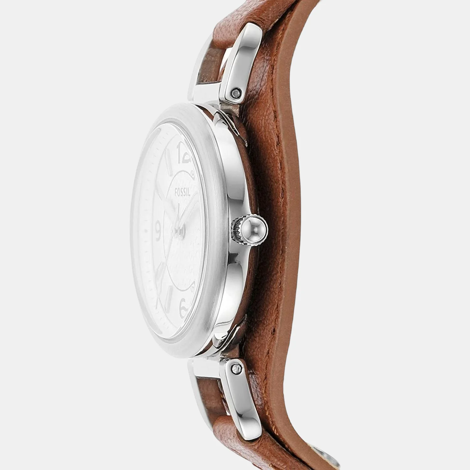 Carlie Women Quartz Silver Dial Analog Leather Watch ES5214 - Image 2