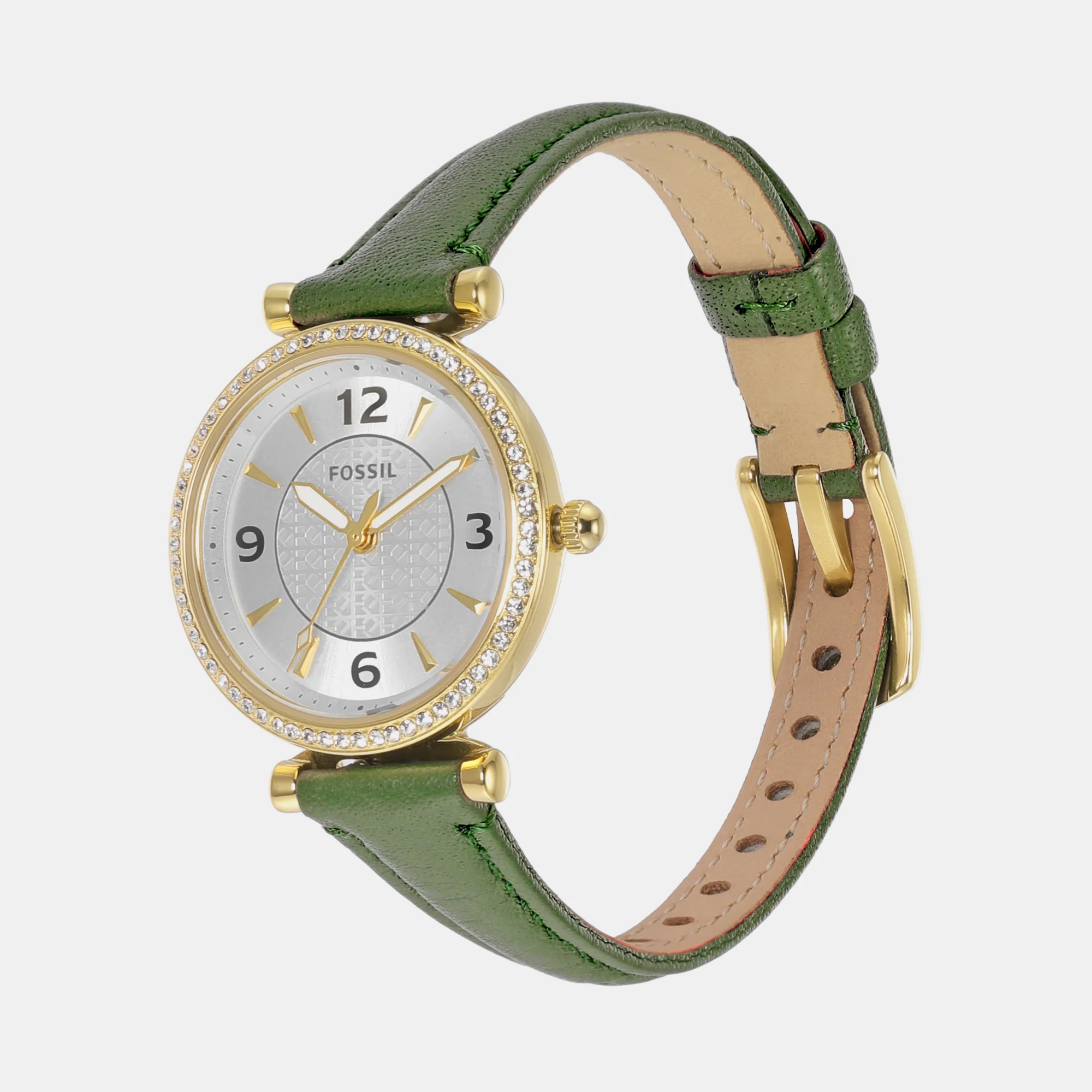 Carlie Women Quartz Silver Dial Analog Leather Watch ES5298 - Image 3