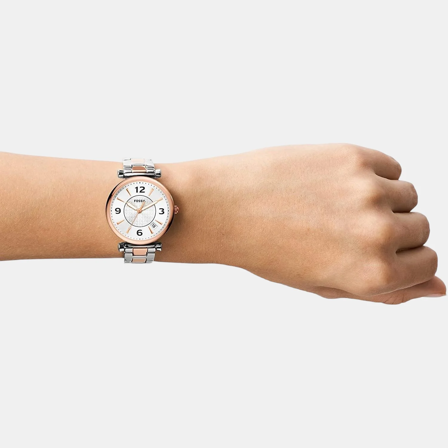 Carlie Women Quartz Silver Dial Analog Stainless Steel Watch ES5156 - Image 4