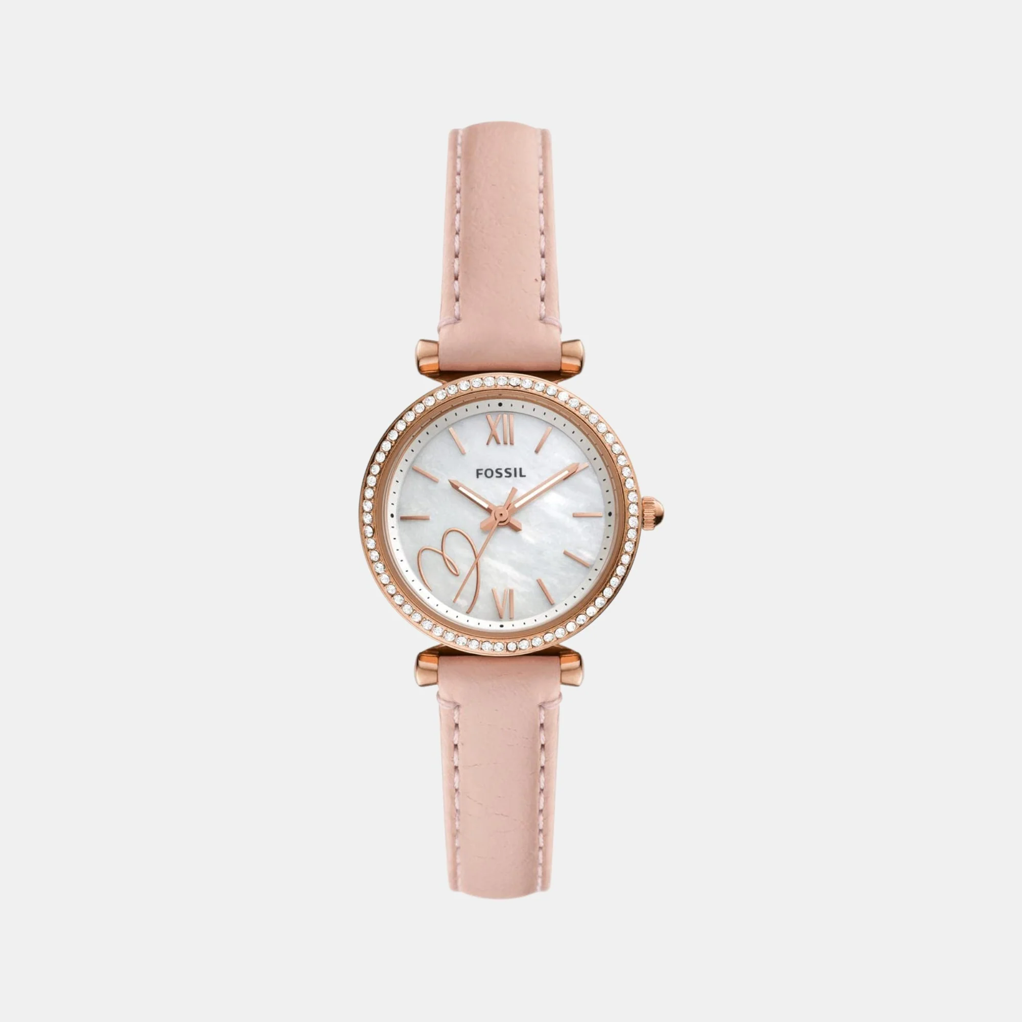 Carlie Women Quartz White Dial Analog Leather Watch ES5268