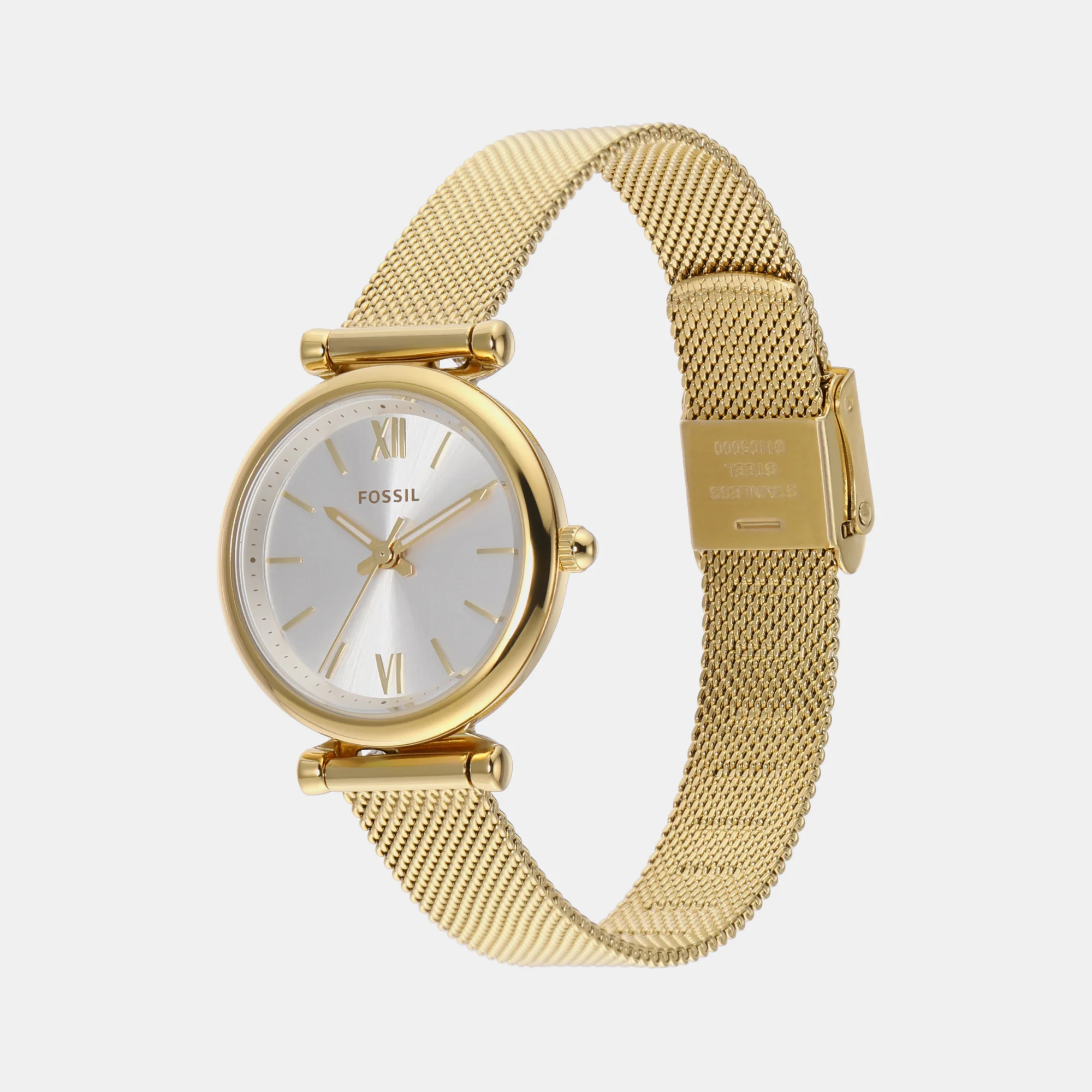 Carlie Women Quartz White Dial Analog Mesh Watch ES5251SET - Image 3