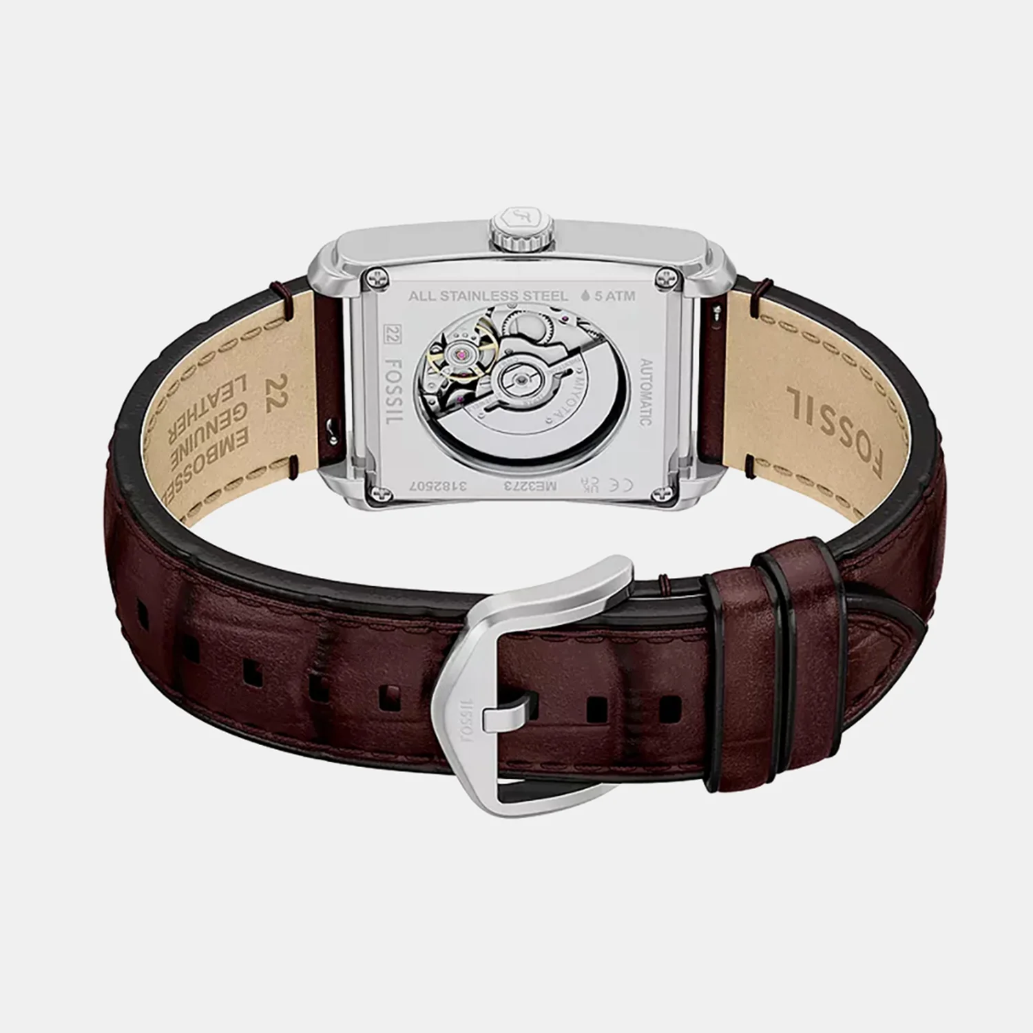 Carraway Men Automatic Blue Dial Analog Leather Watch ME3273 - Image 7