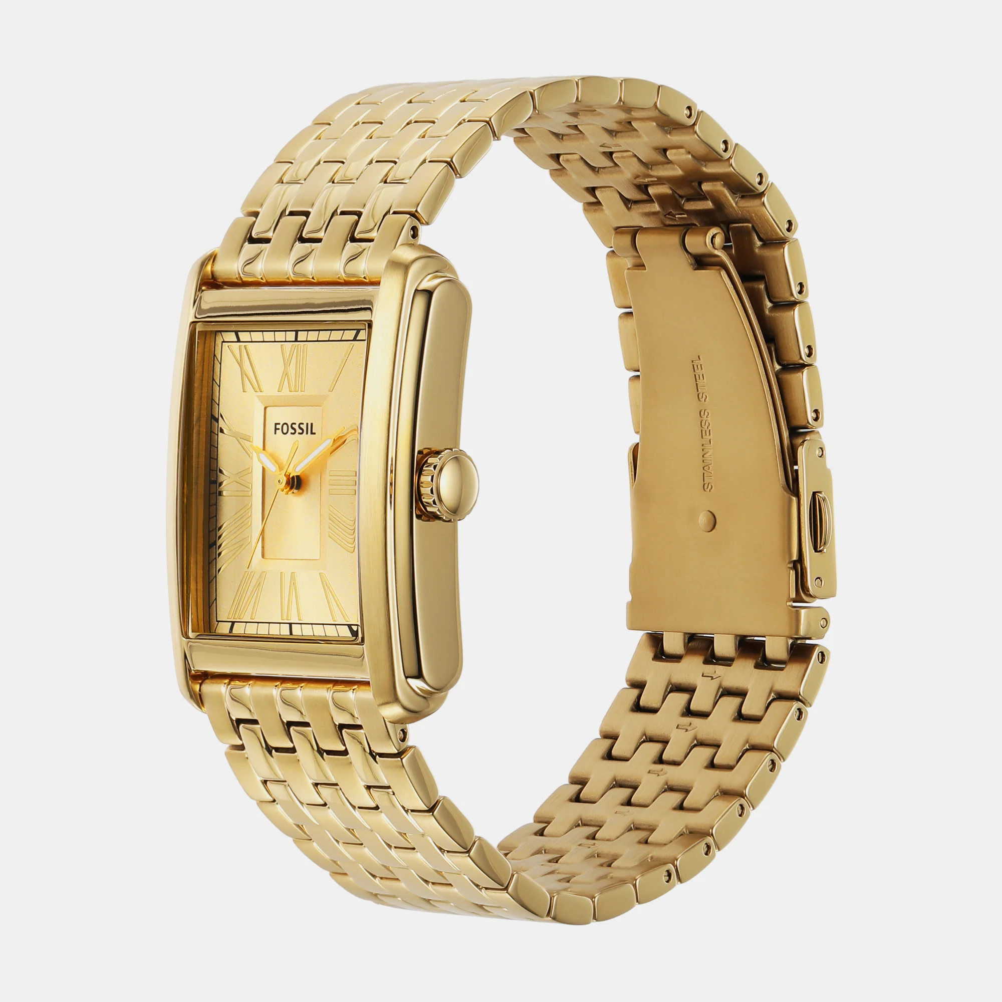 Carraway Men Quartz Gold Dial Analog Stainless Steel Watch FS6009 - Image 5