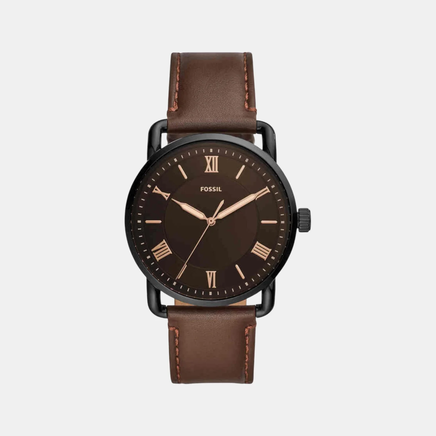 Copeland Men Quartz Brown Dial Analog Leather Watch FS5666