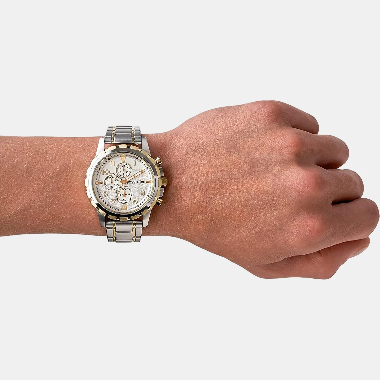 Dean Men Quartz Silver Dial Chronograph Stainless Steel Watch FS4795 - Image 5