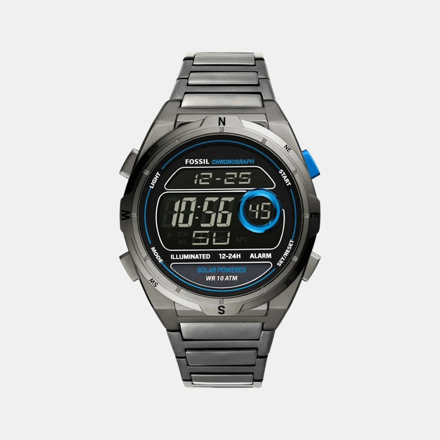 Everett Men Automatic Black Dial Digital Stainless Steel Watch FS5861