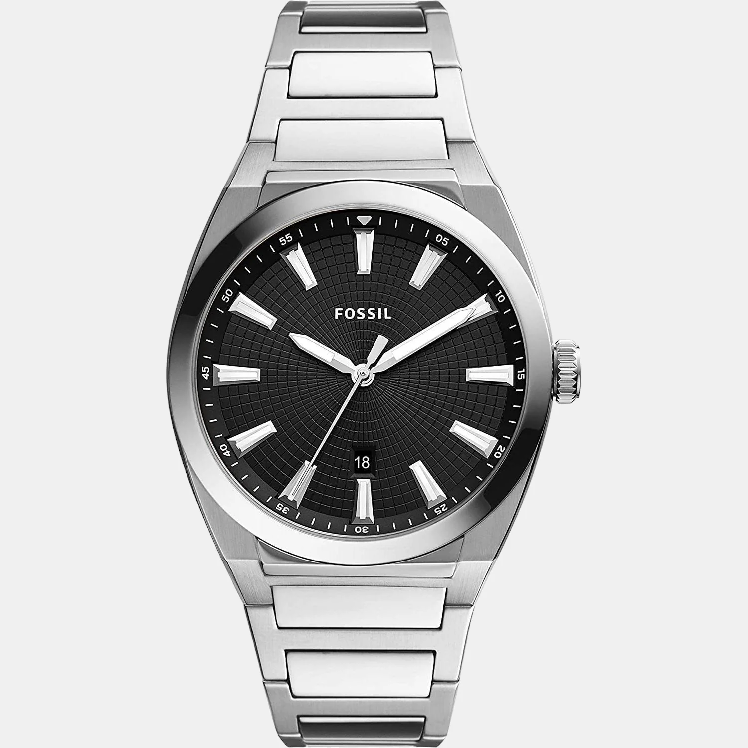 Everett Men Quartz Black Dial Analog Stainless Steel Watch FS5821 - Image 4
