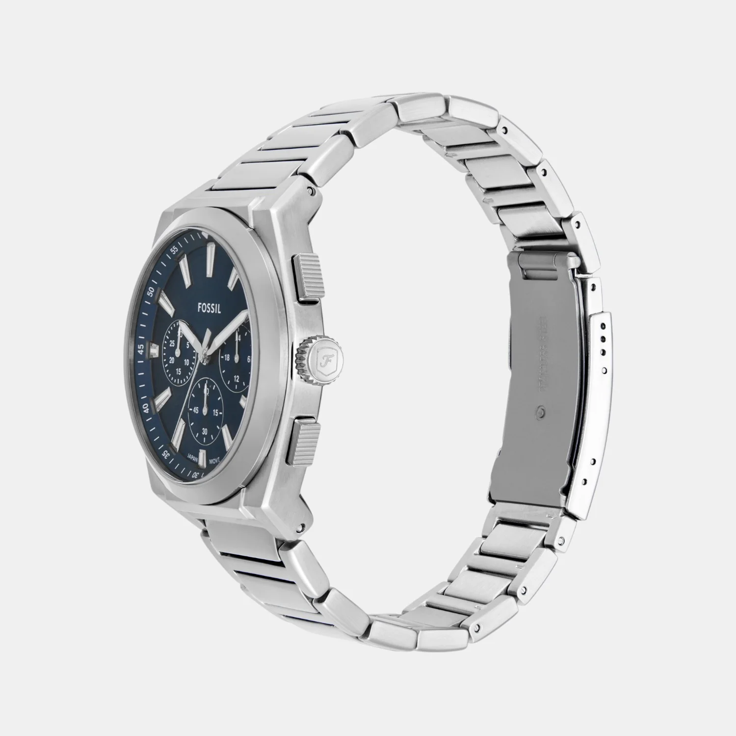 Everett Men Quartz Blue Dial Chronograph Stainless Steel Watch FS6104 - Image 5