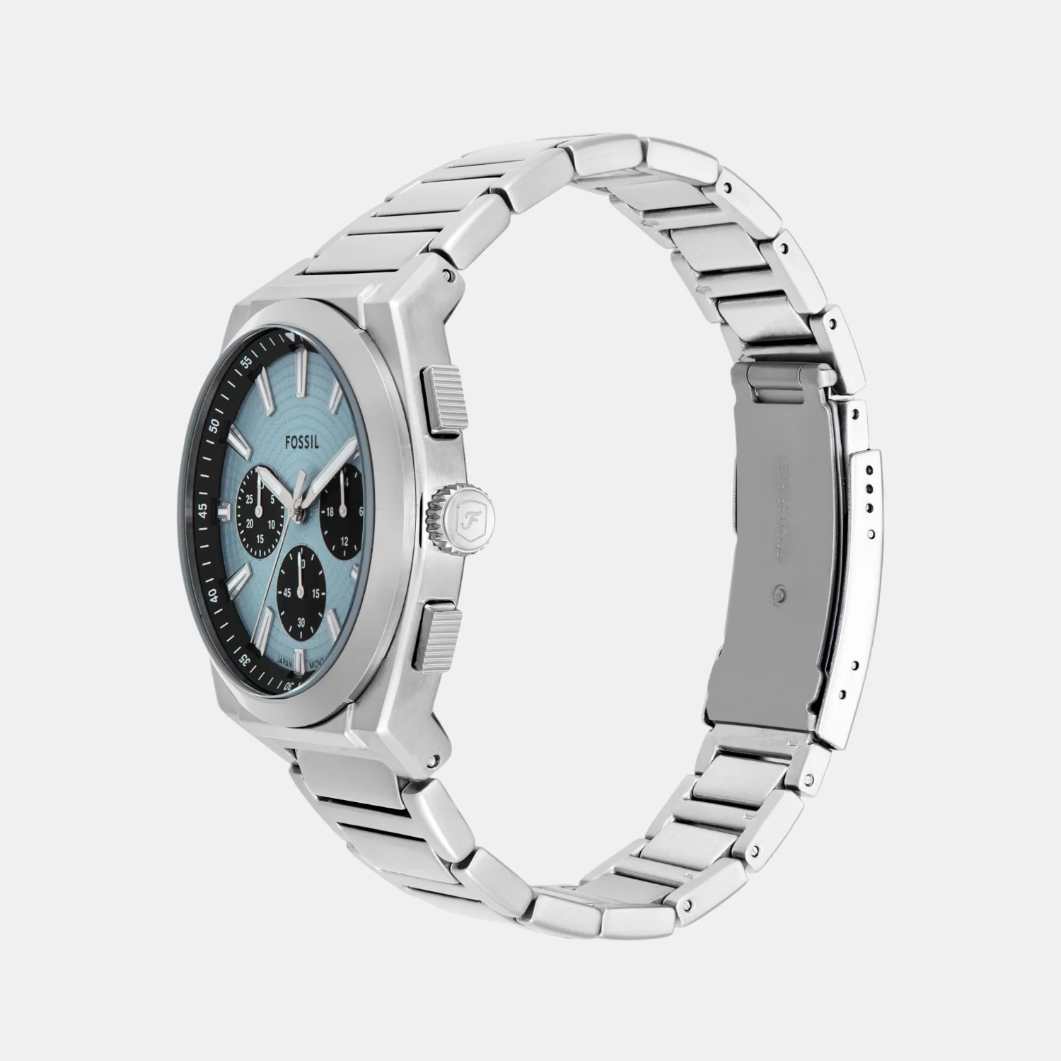 Everett Men Quartz Blue Dial Chronograph Stainless Steel Watch FS6105 - Image 4