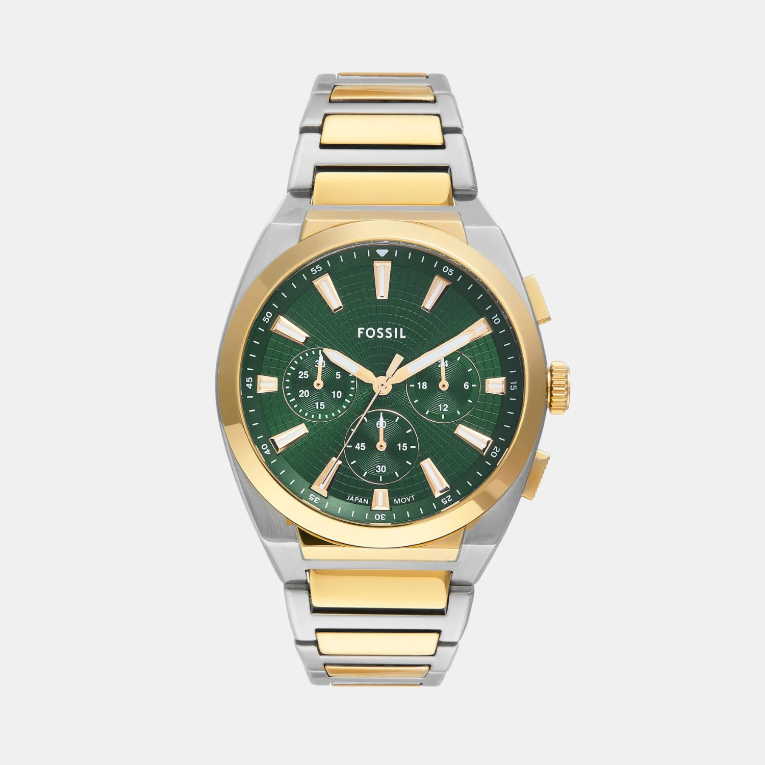 Everett Men Quartz Green Dial Chronograph Stainless Steel Watch FS6106 - Image 2