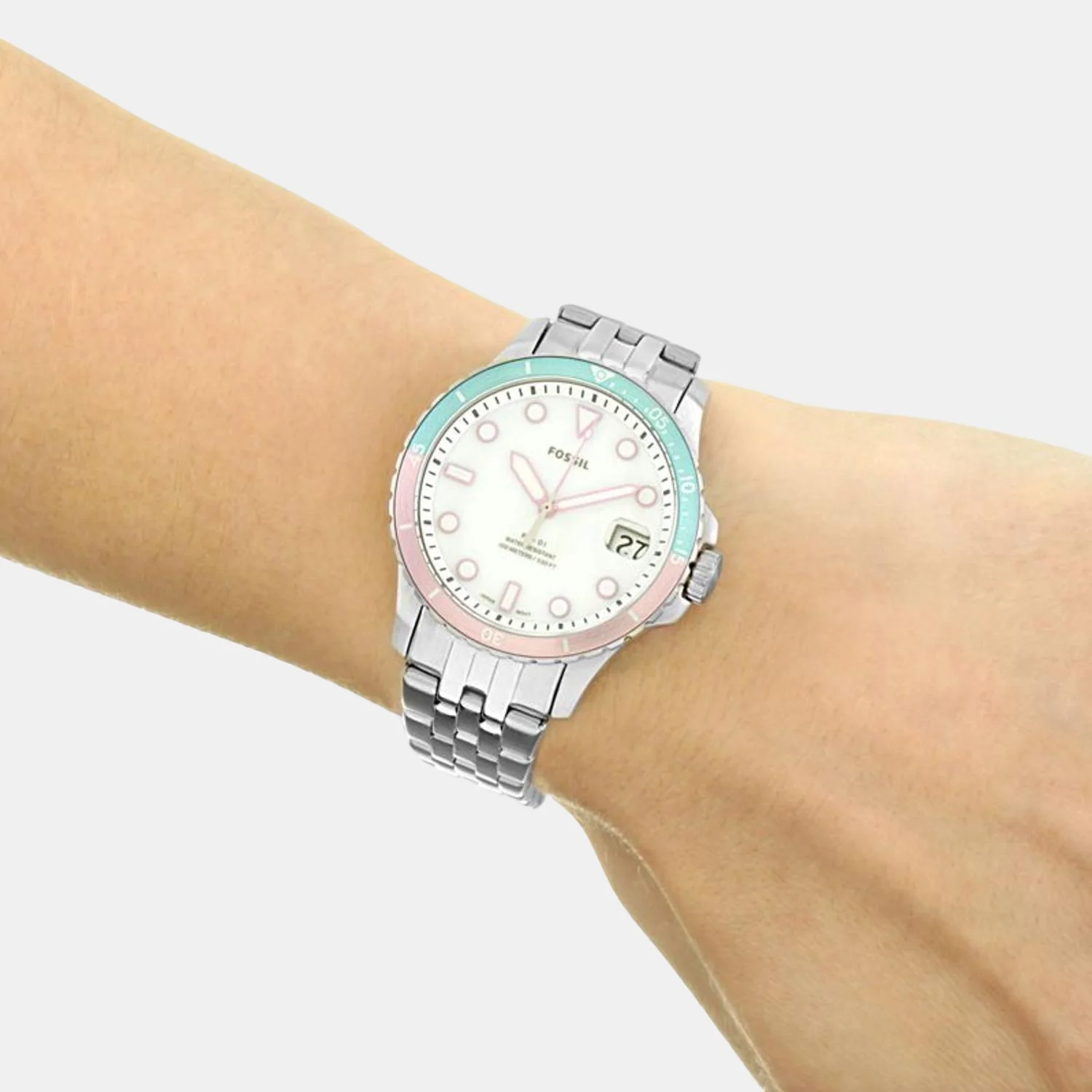 Fb-01 Women Quartz Grey Dial Analog Stainless Steel Watch ES4741 - Image 2