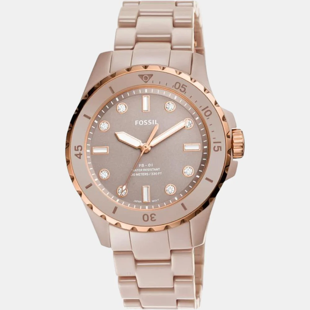Fb-01 Women Quartz Brown Dial Analog Ceramic Watch CE1111 - Image 2