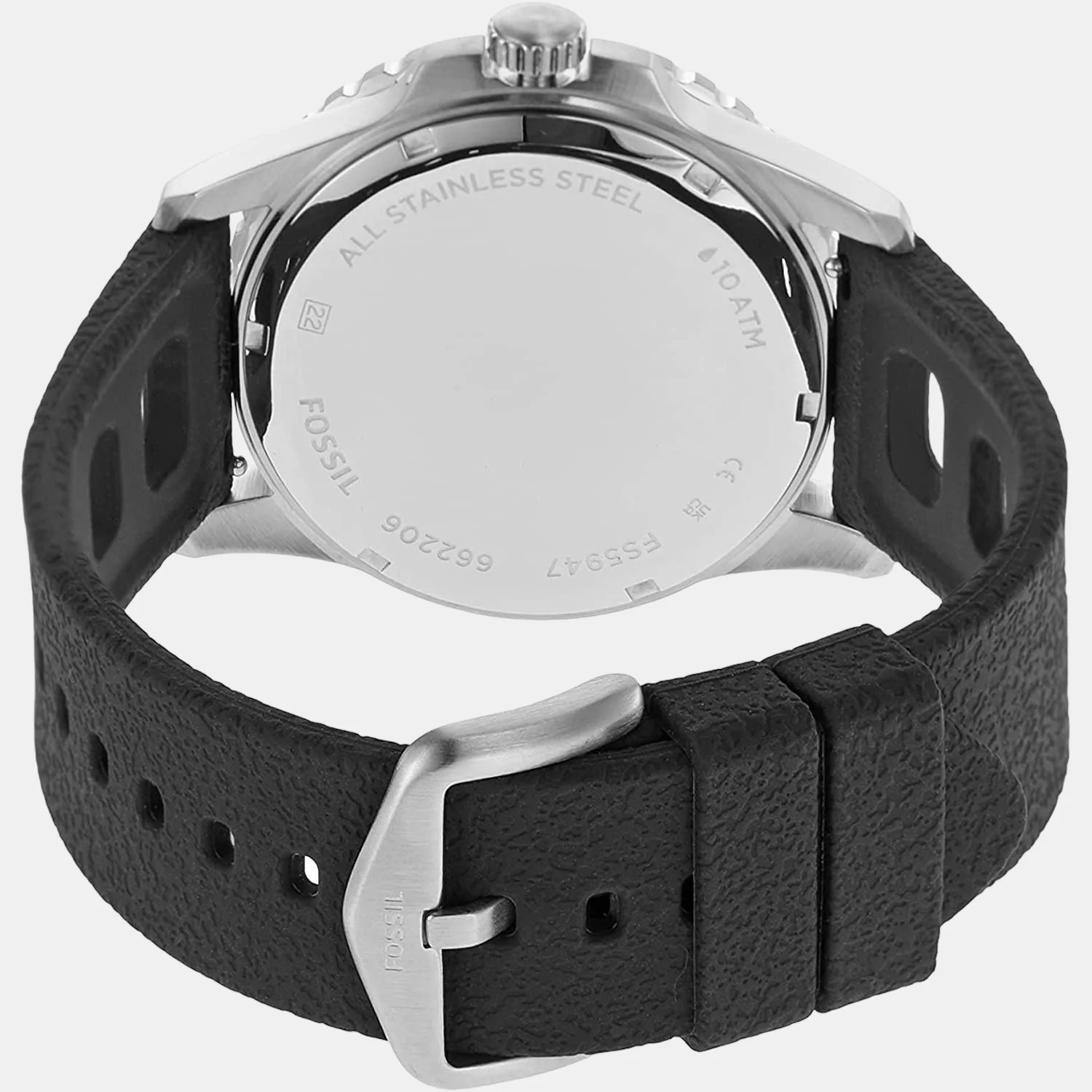 Fossil Blue Dive Men Quartz Black Dial Analog Silicone Watch FS5947 - Image 3